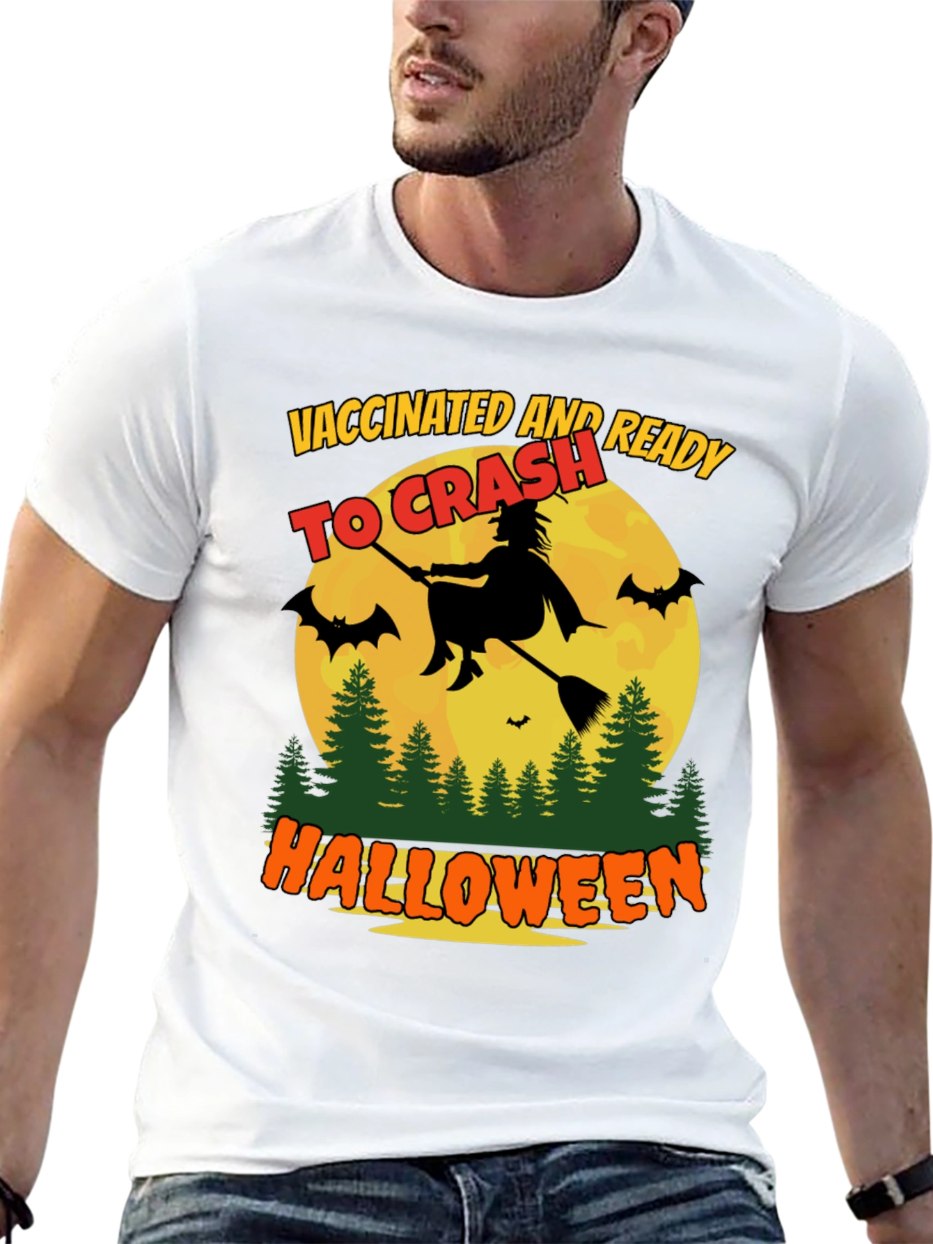 Vaccinated and Ready To Crash Halloween T-Shirt