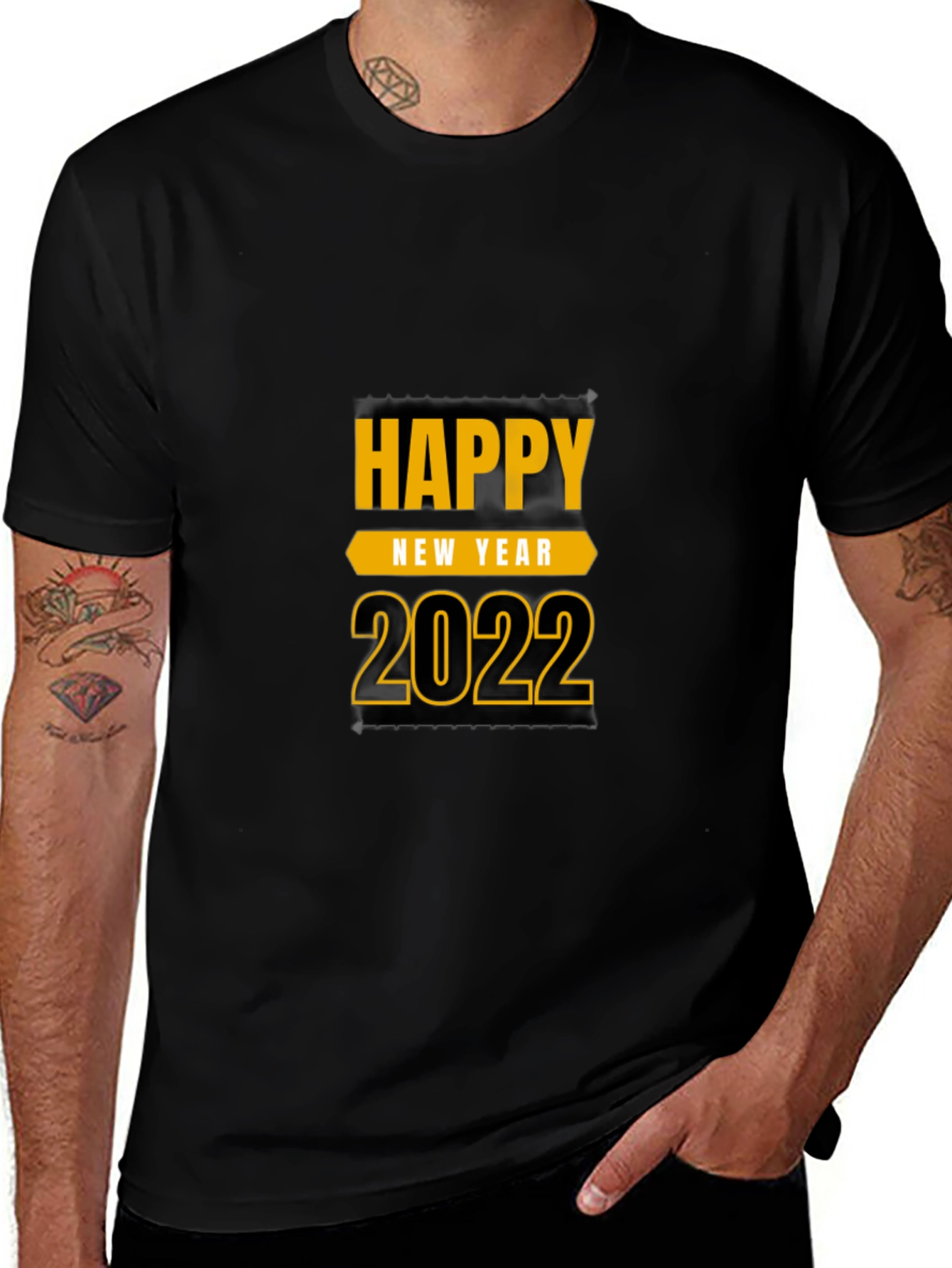 Happy New Year 2022 Black T-Shirt
