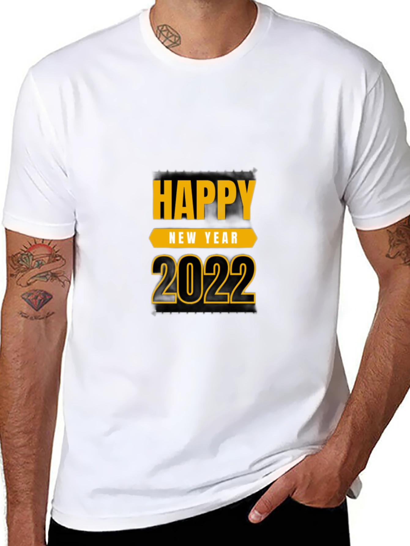 Happy New Year 2022 Black T-Shirt