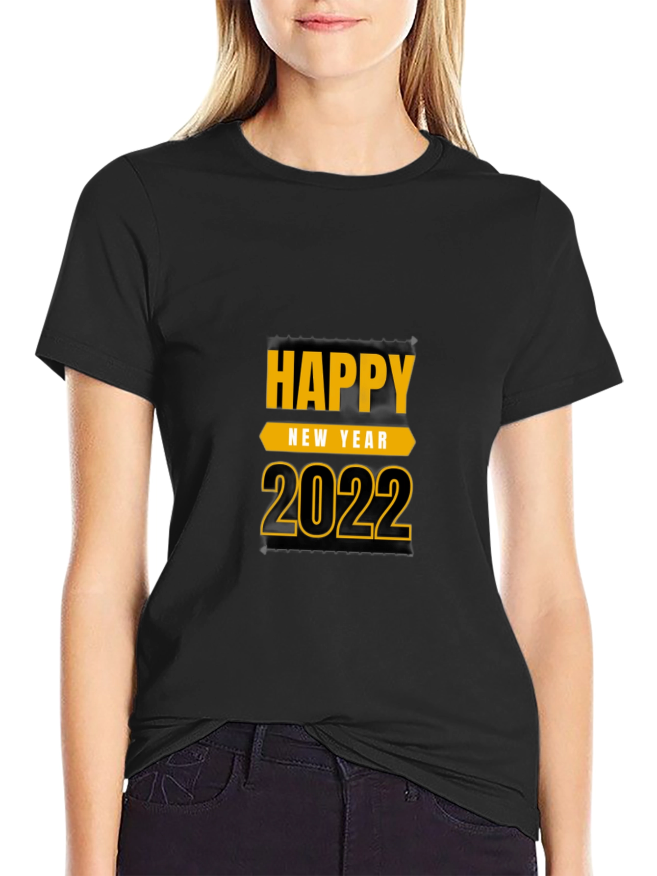 Happy New Year 2022 Black T-Shirt