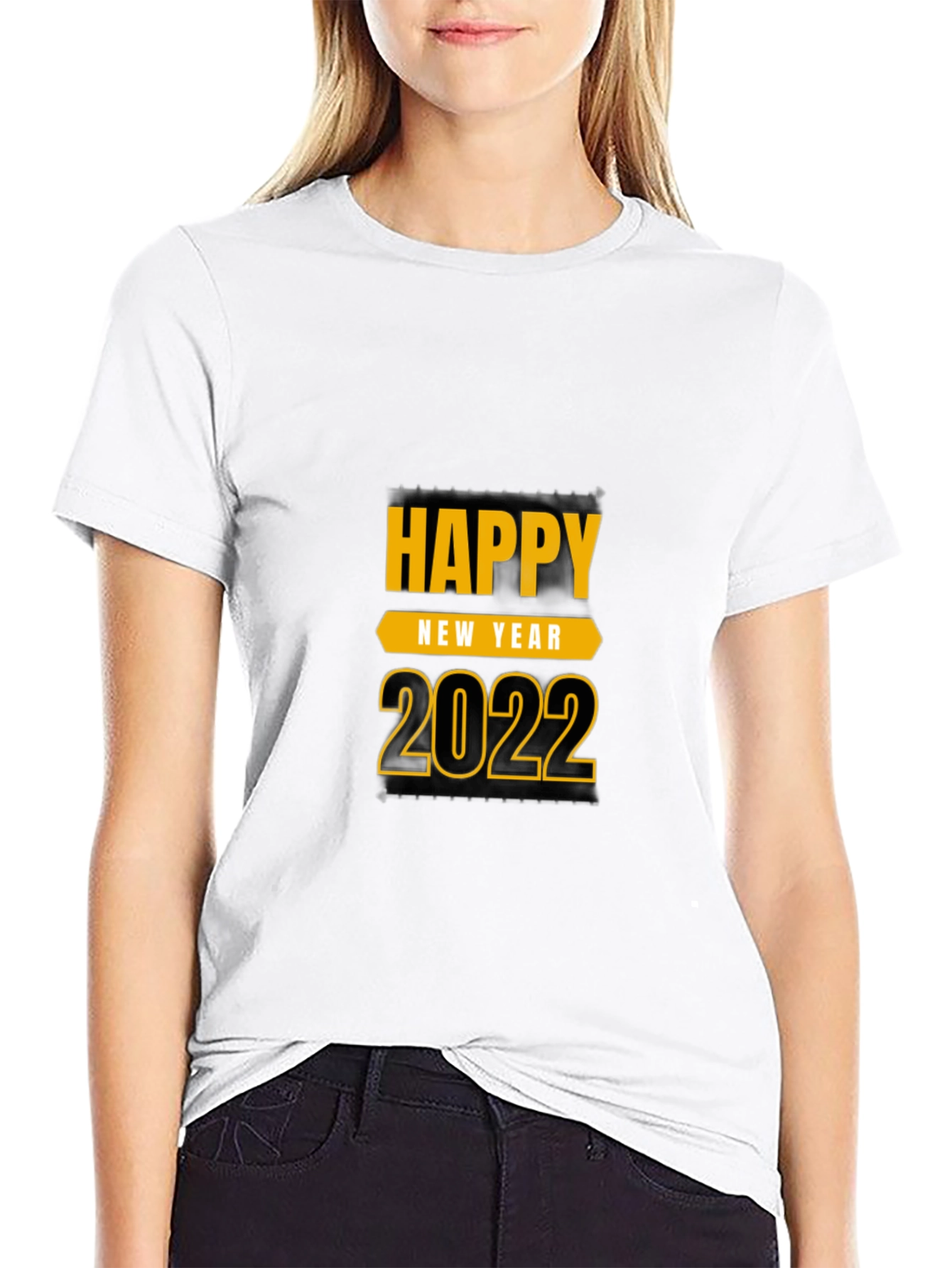 Happy New Year 2022 Black T-Shirt