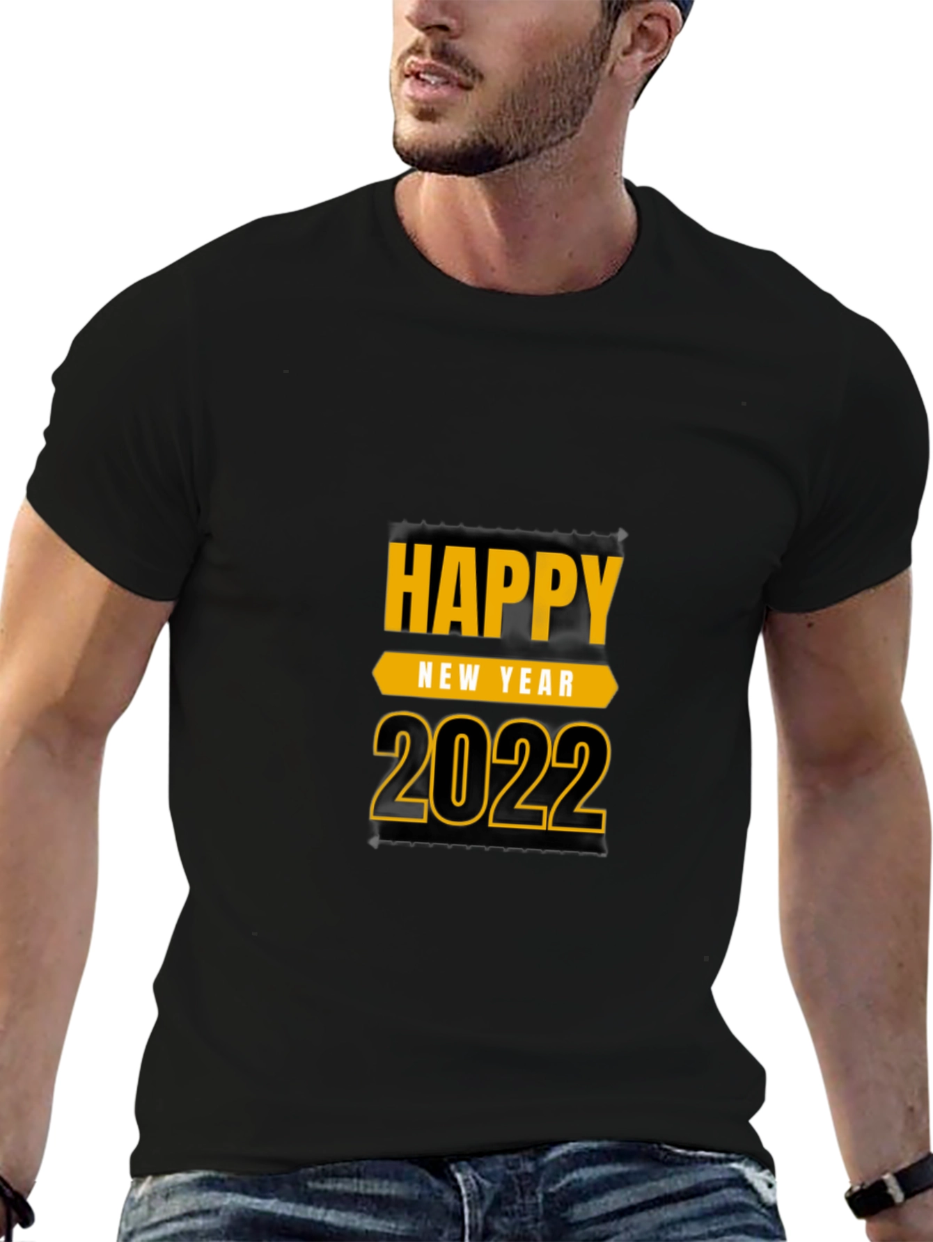 Happy New Year 2022 Black T-Shirt