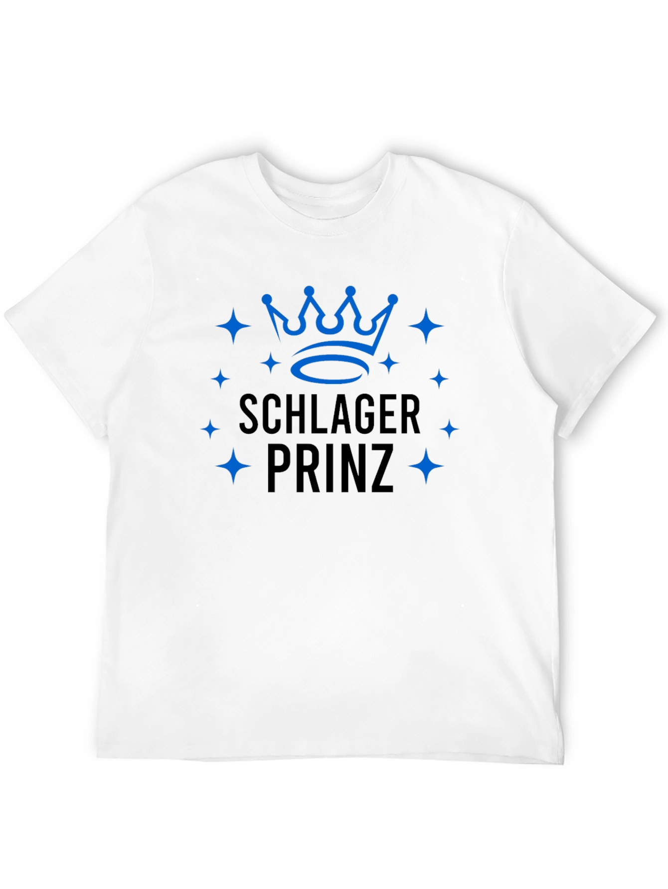 Schlager Prinz Blue Crown Black Tee
