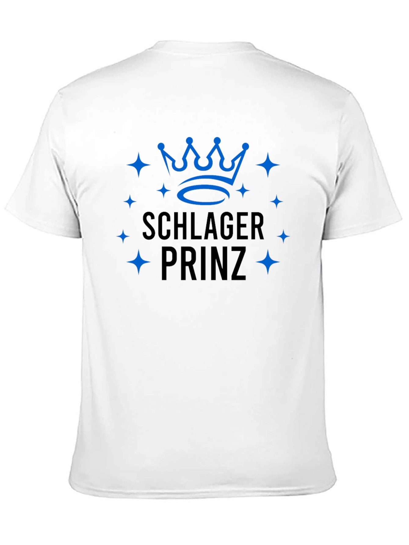 Schlager Prinz Blue Crown Black Tee