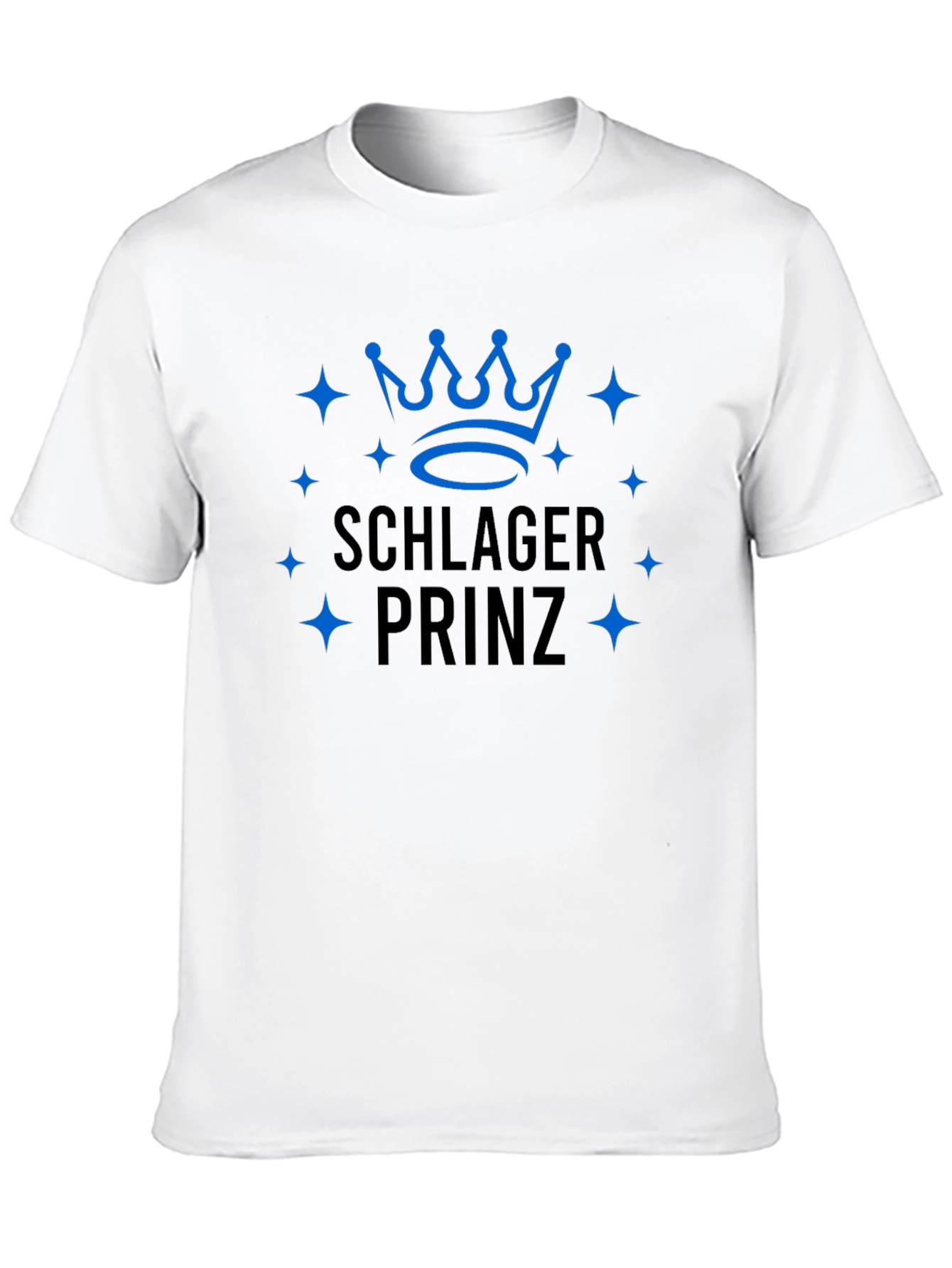 Schlager Prinz Blue Crown Black Tee