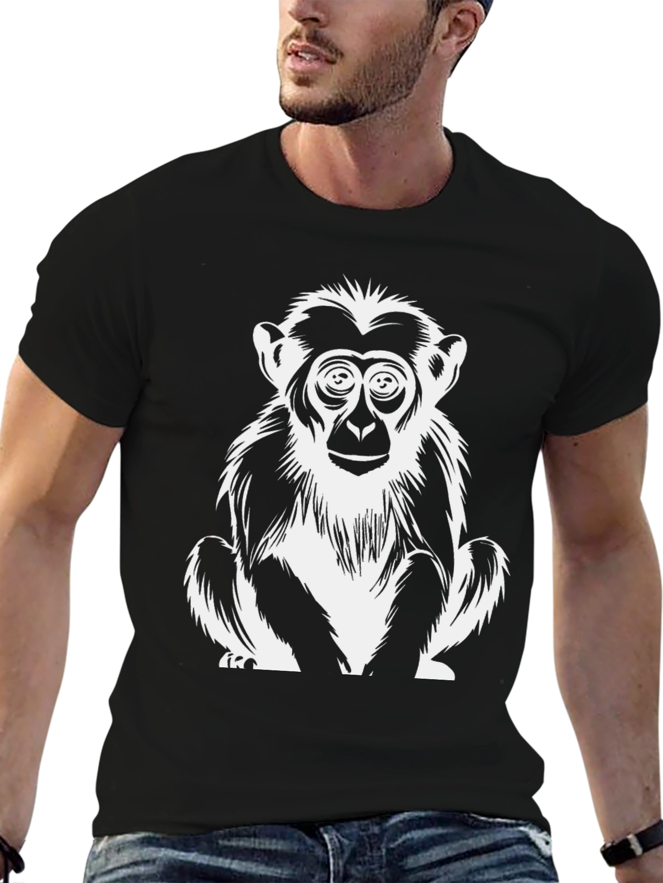 Monkey Graphic T-Shirt - Cool Animal Design
