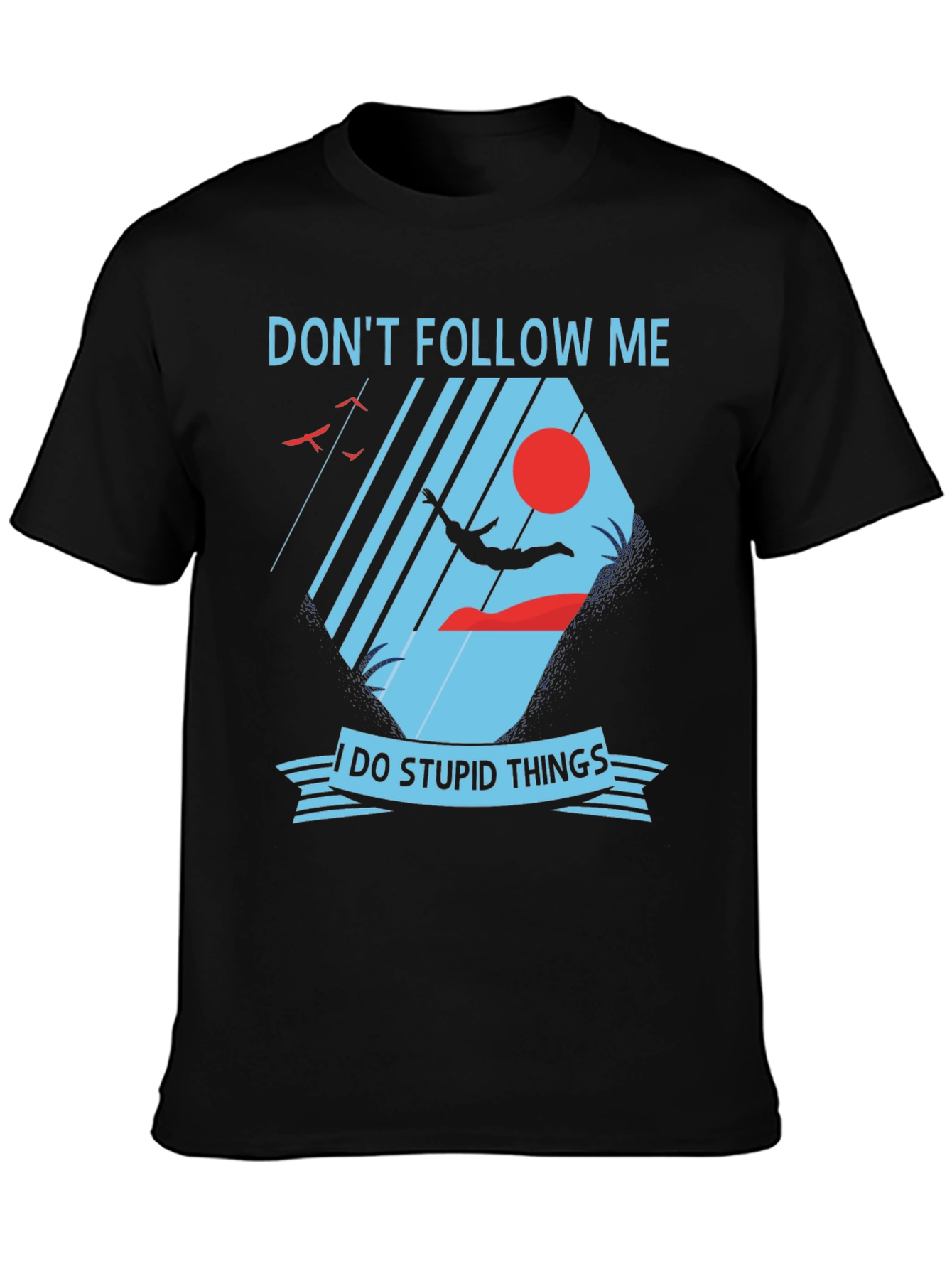 Dont Follow Me Black Graphic Tee