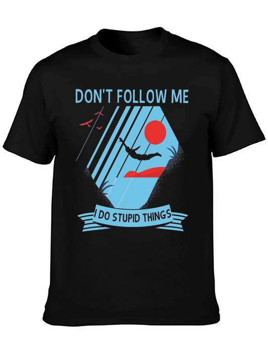 Dont Follow Me Black Graphic Tee