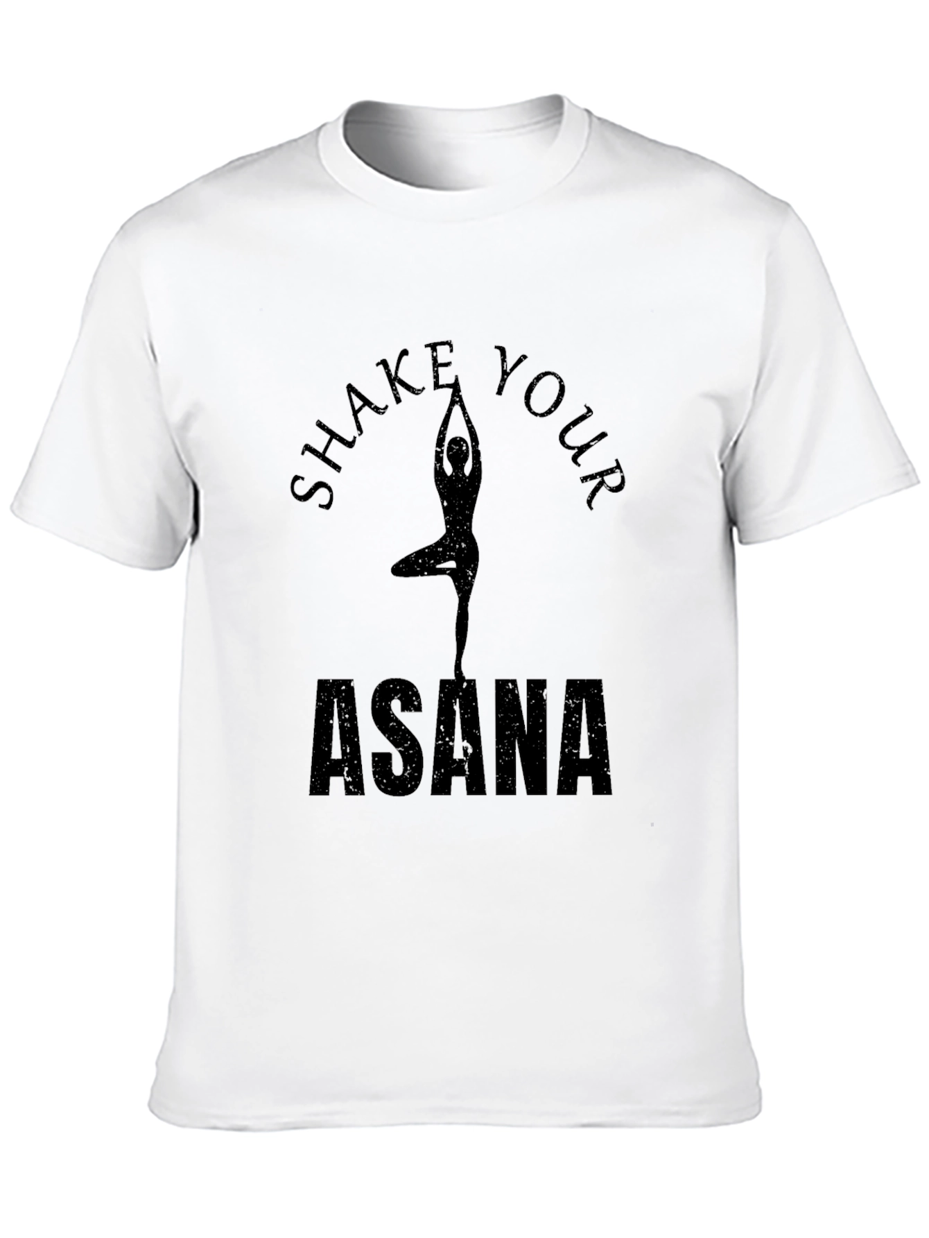 Shake Your Asana Black Yoga Graphic Tee