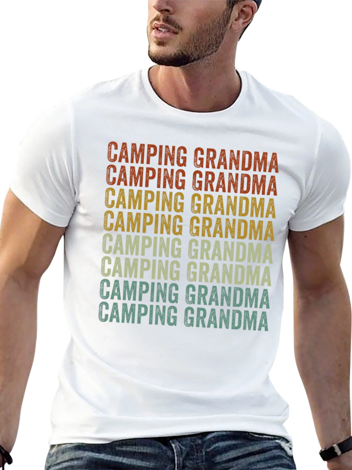 Camping Grandma Retro T-Shirt