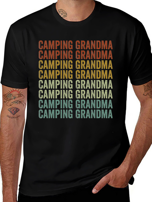 Camping Grandma Retro T-Shirt