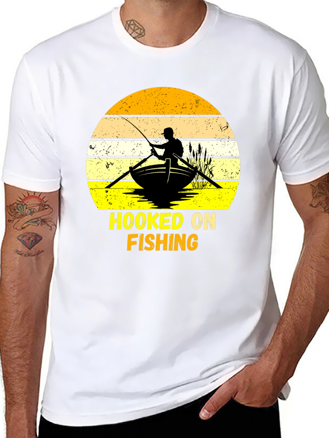 Hooked On Fishing Graphic T-Shirt