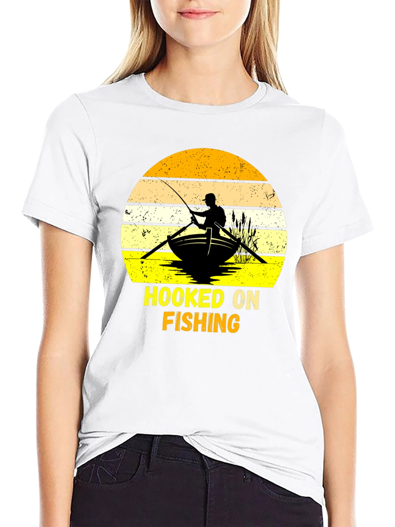 Hooked On Fishing Graphic T-Shirt