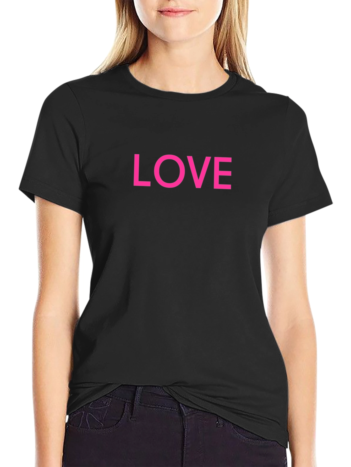 Love Graphic Tee - Classic Black Cotton Shirt