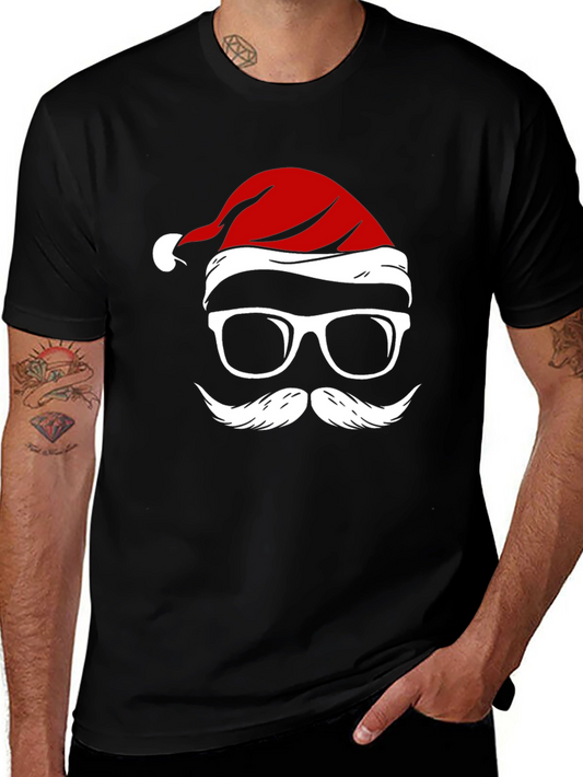 Festive Santa Graphic Tee - Holiday Cheer