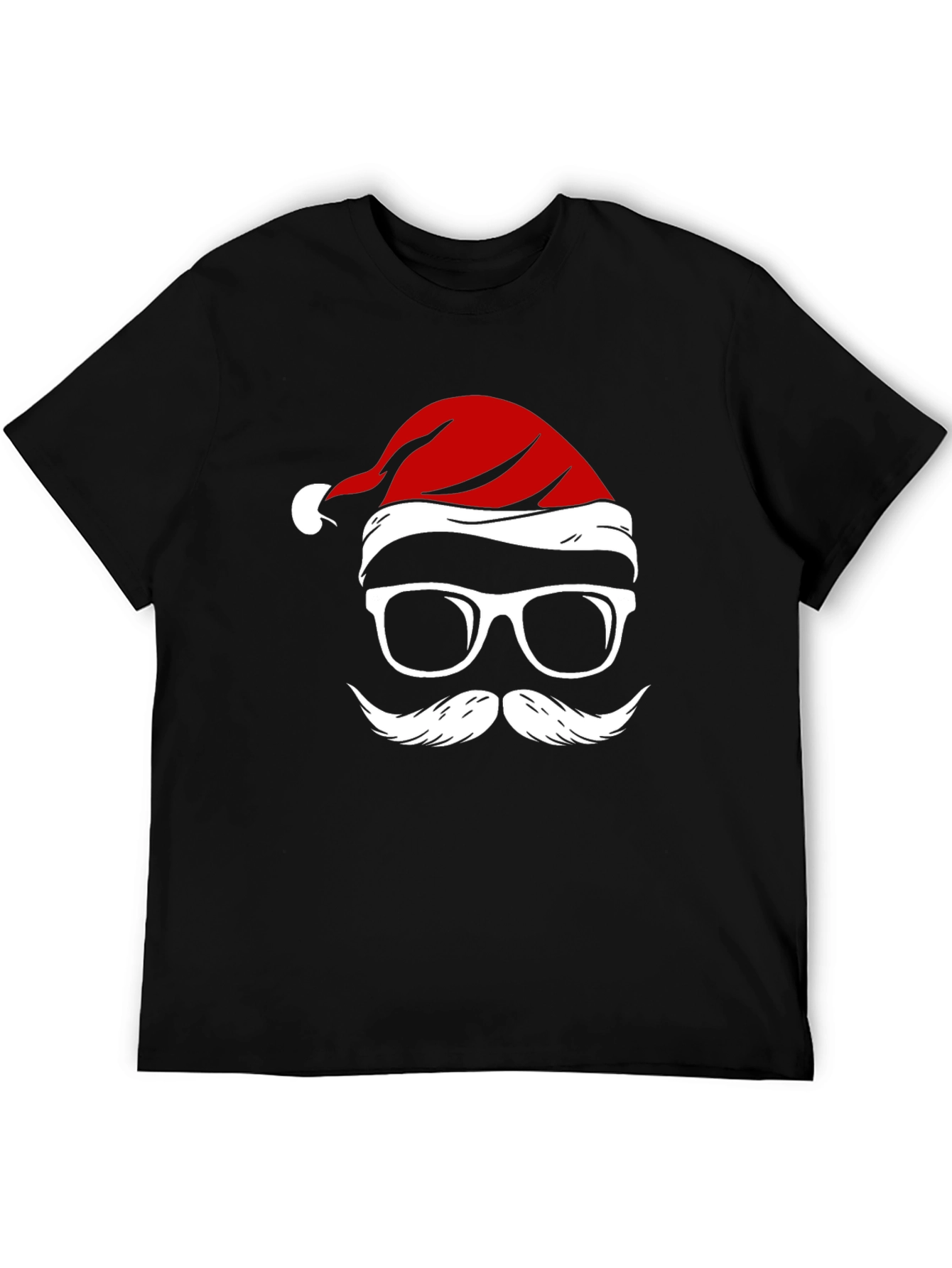 Festive Santa Graphic Tee - Holiday Cheer