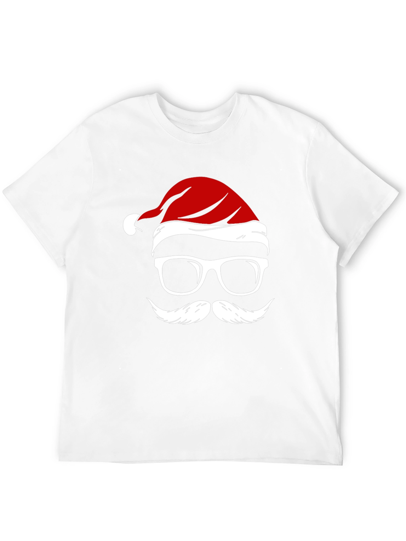 Festive Santa Graphic Tee - Holiday Cheer