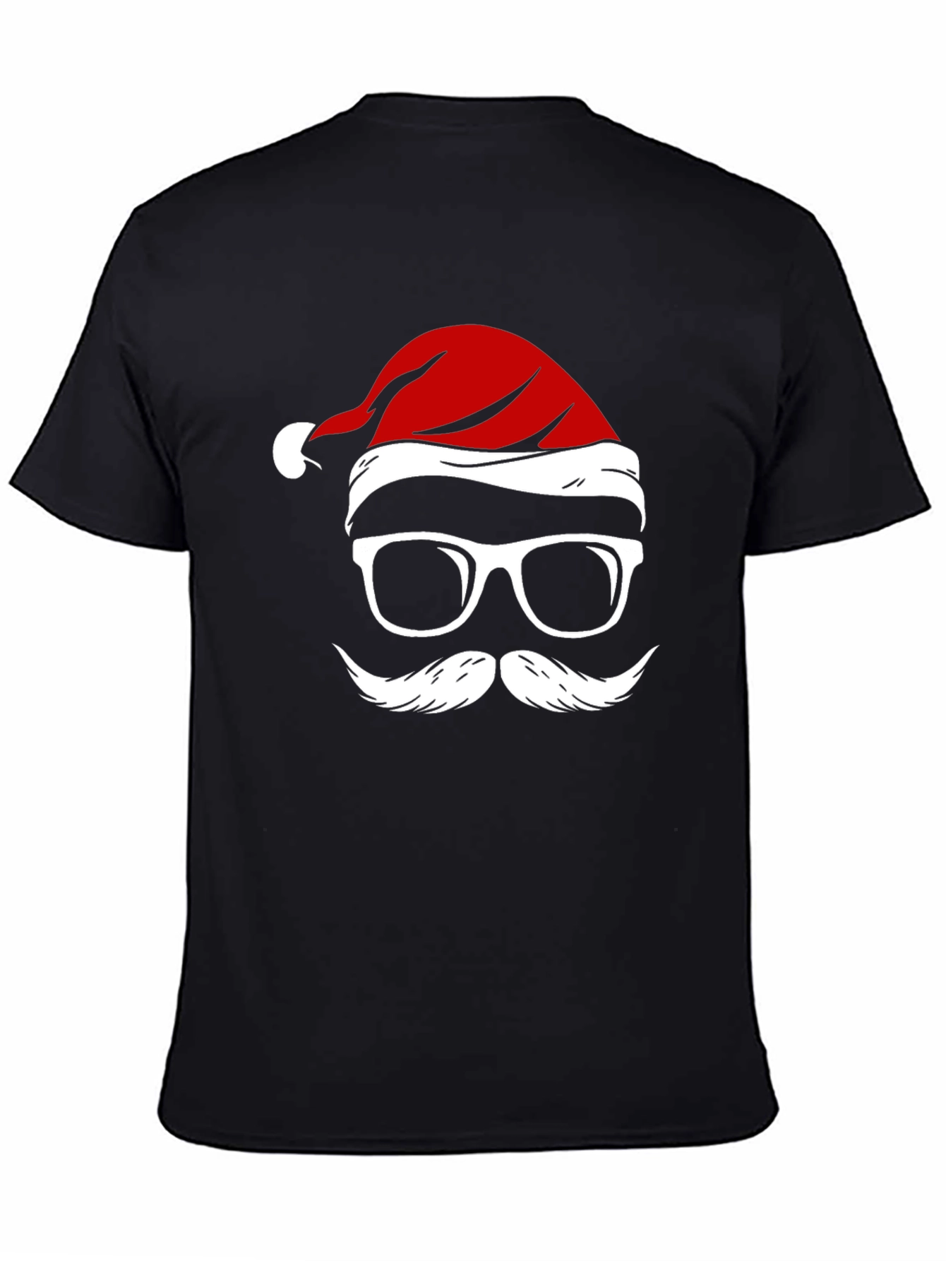 Festive Santa Graphic Tee - Holiday Cheer