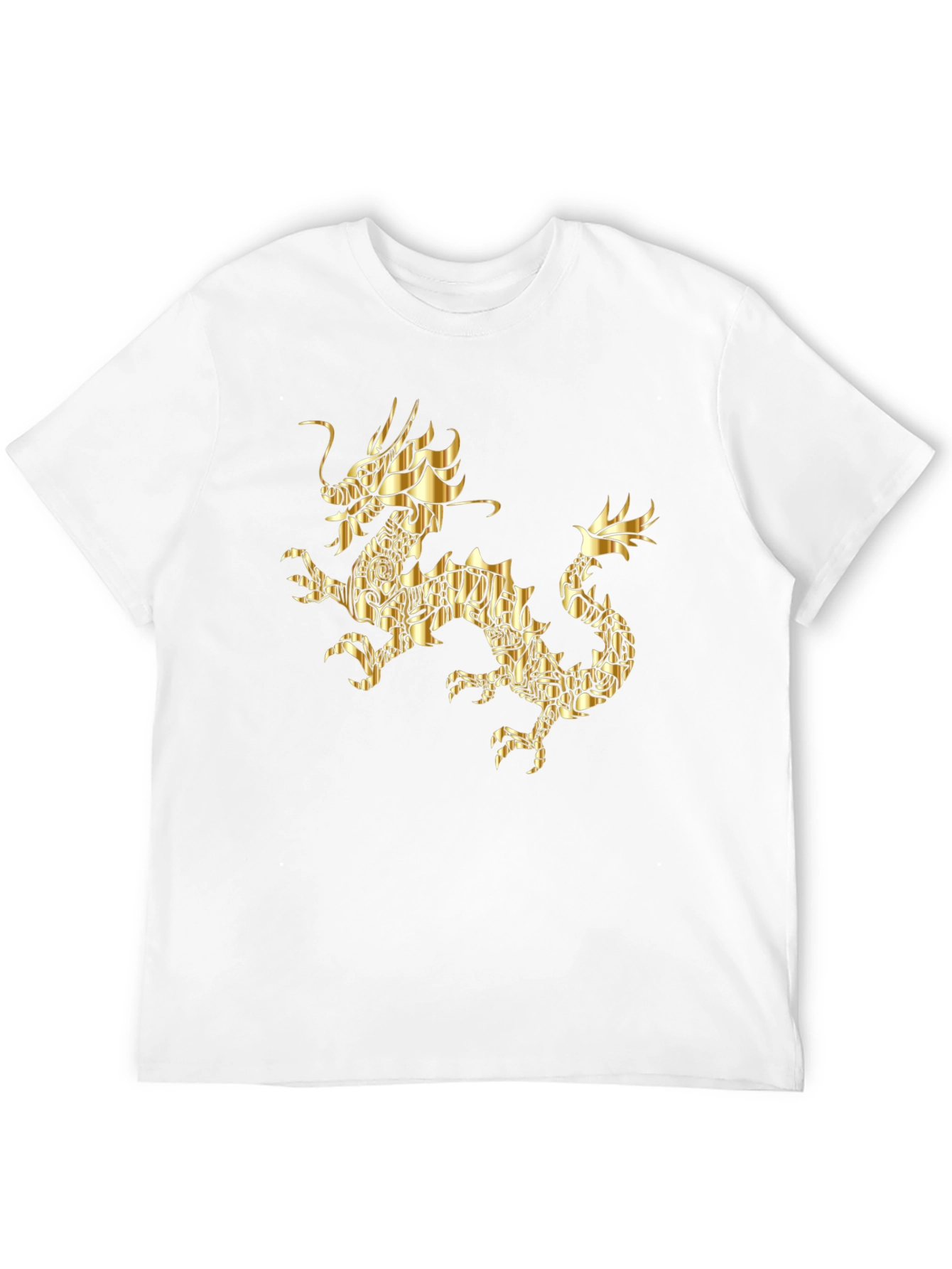 Golden Dragon Graphic Black T-Shirt