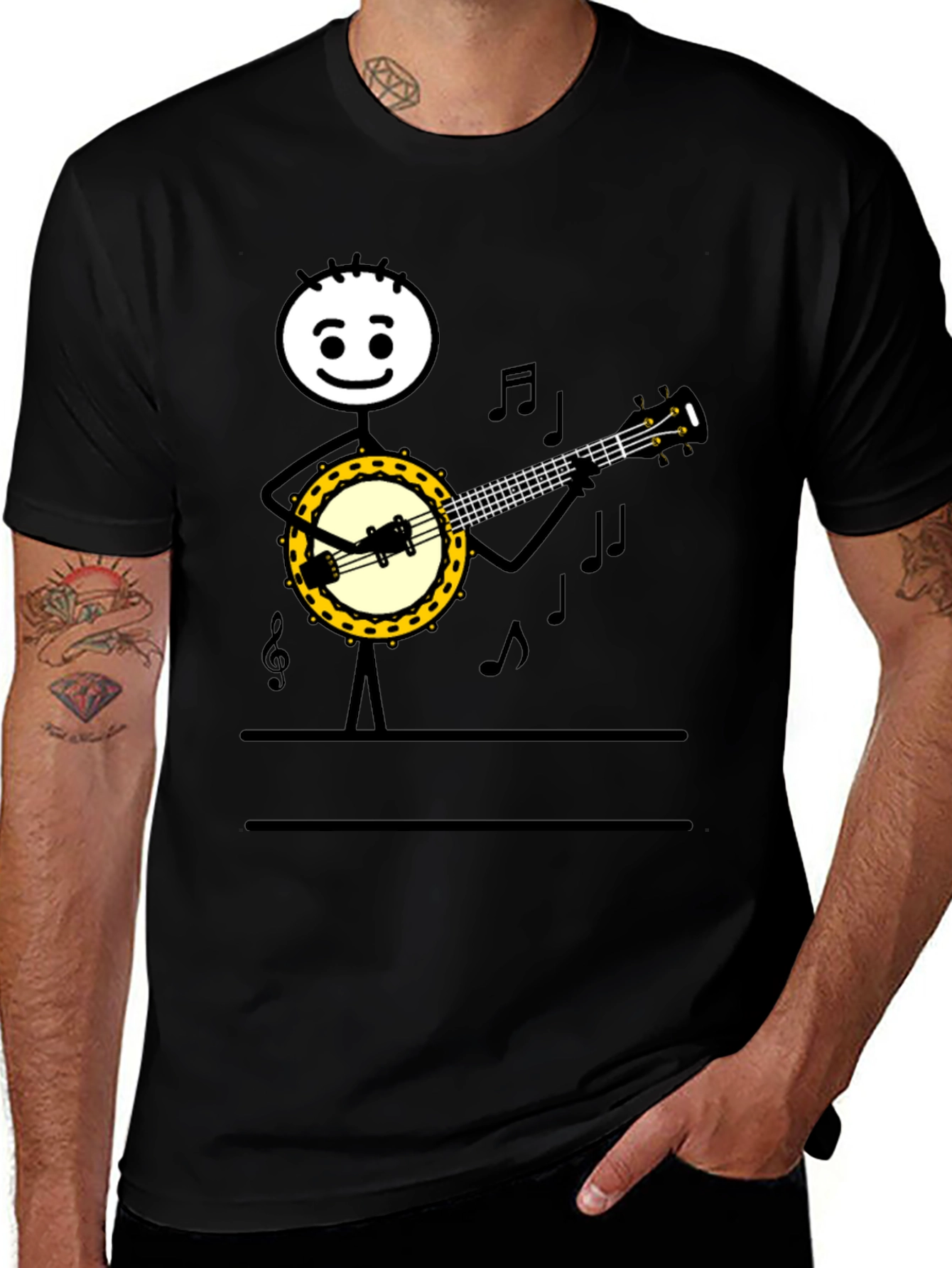 Banjo Player Graphic Tee - Musicians Humor T-Shirt