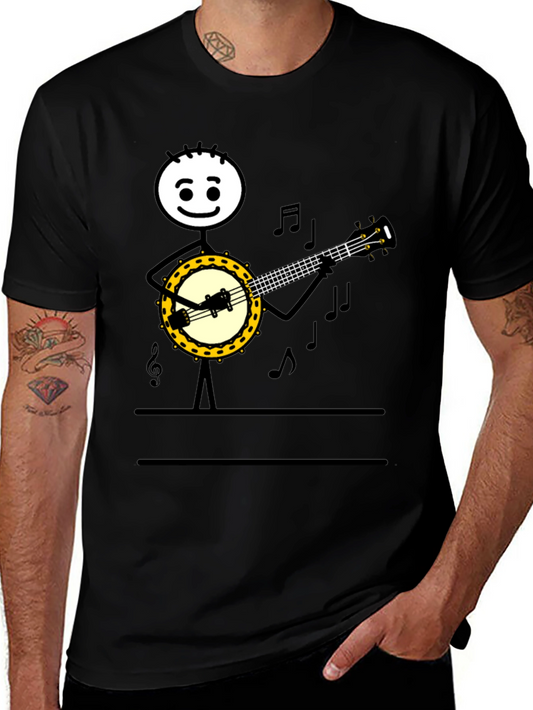 Banjo Player Graphic Tee - Musicians Humor T-Shirt