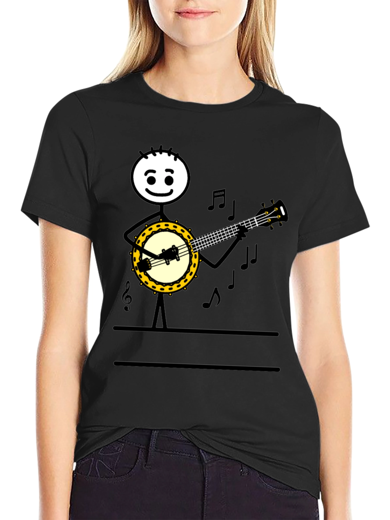 Banjo Player Graphic Tee - Musicians Humor T-Shirt