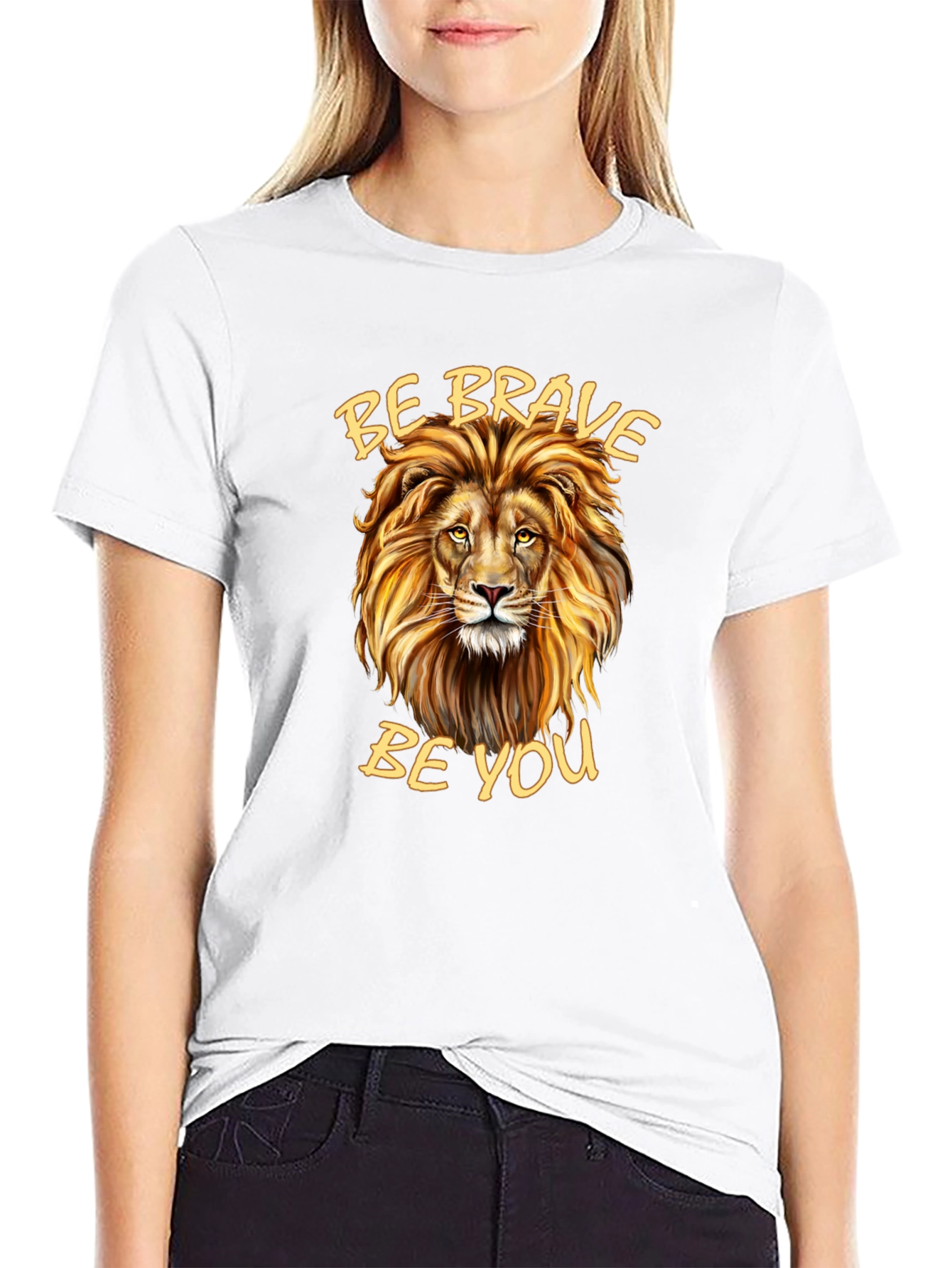 Be Brave Lion Graphic T-Shirt