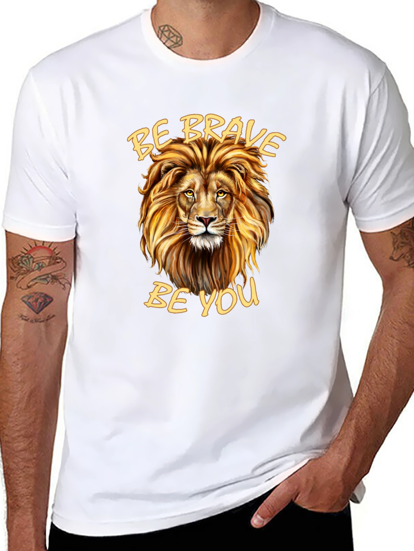 Be Brave Lion Graphic T-Shirt