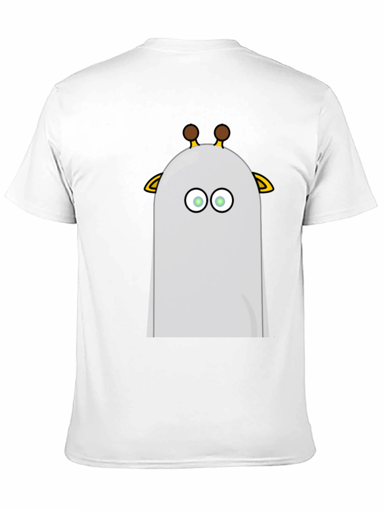 Funny Giraffe Cartoon Graphic Black T-Shirt