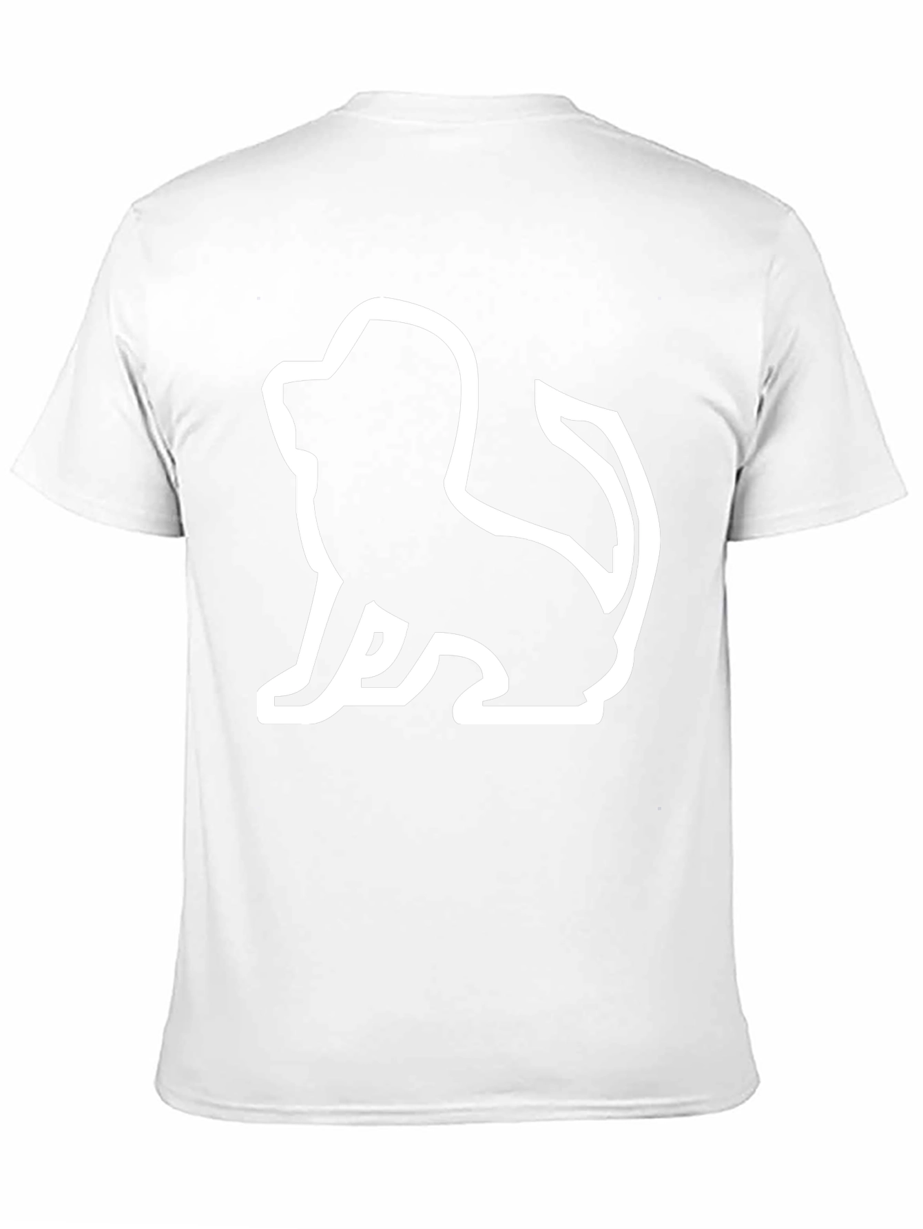 Lion Silhouette Graphic Tee - Black Cotton Blend