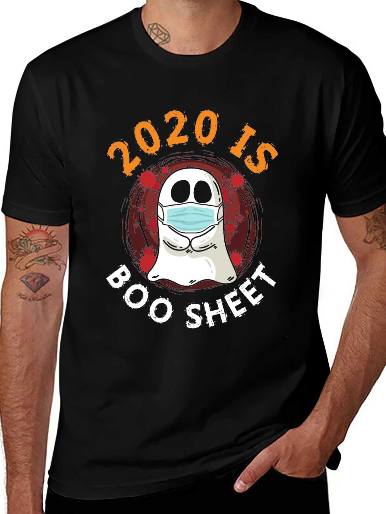 2020 Boo Sheet Halloween Ghost Mask Tee