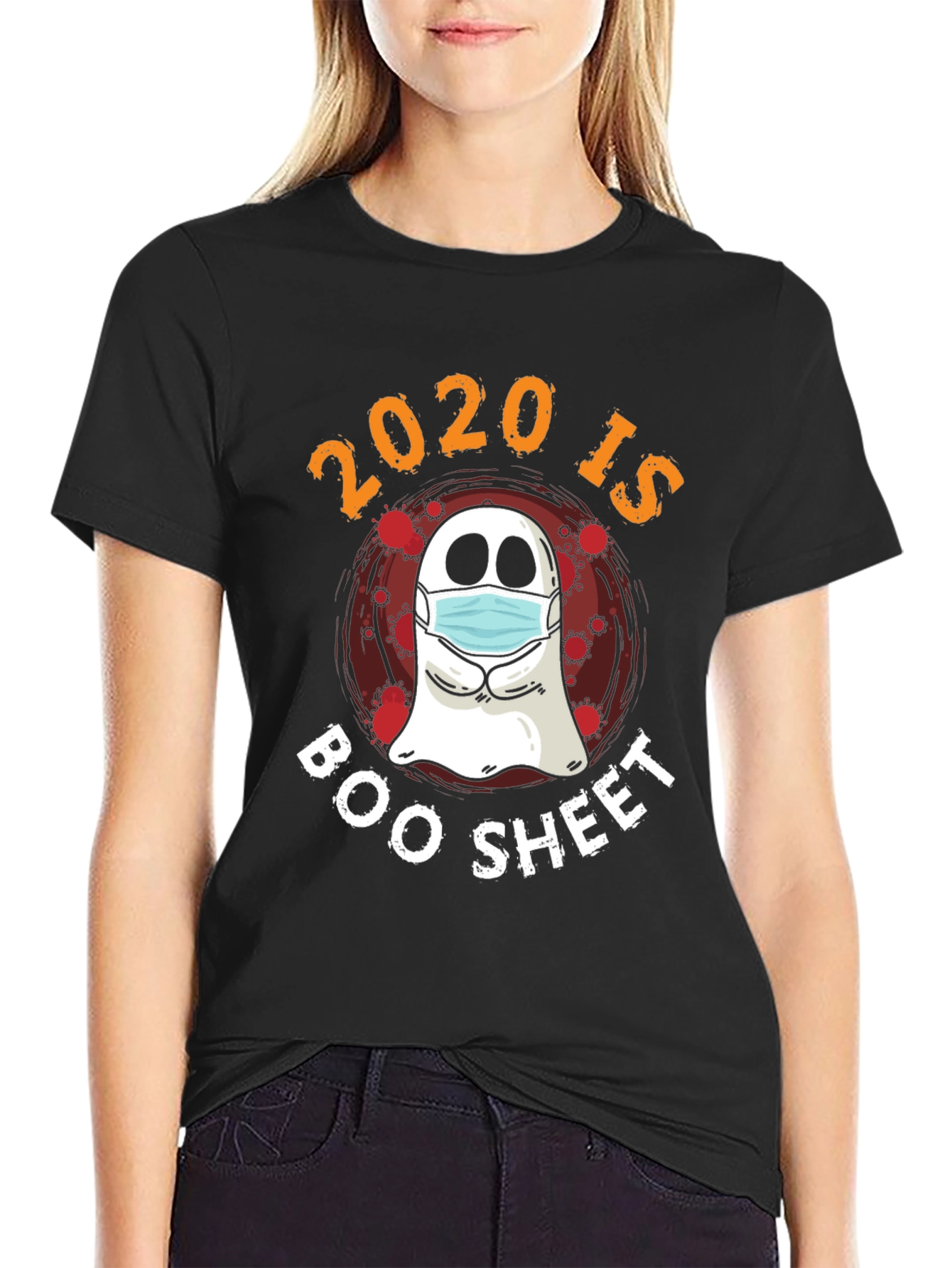 2020 Boo Sheet Halloween Ghost Mask Tee