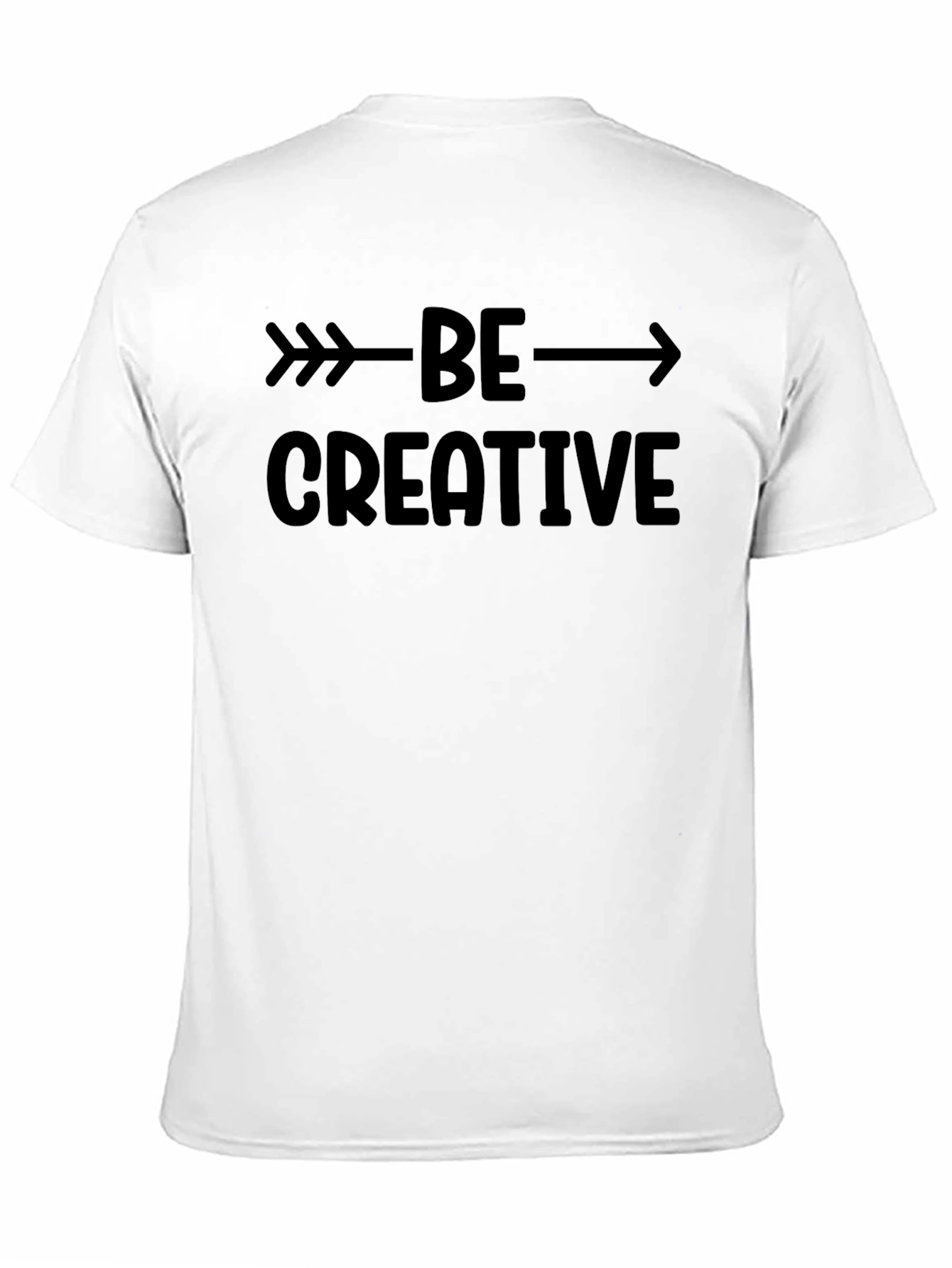 Be Creative Graphic Tee - Black Cotton T-Shirt