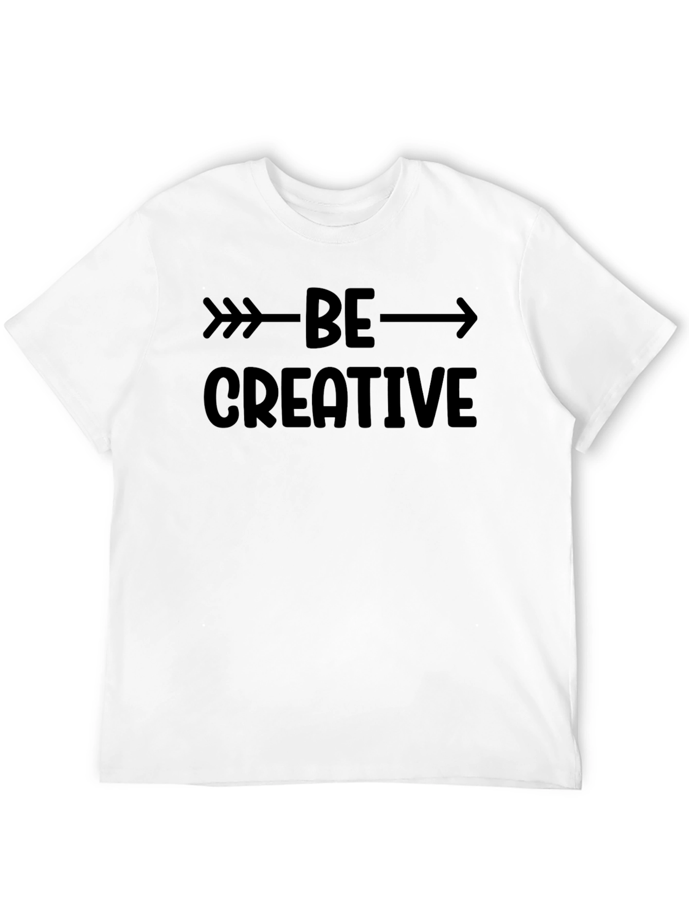 Be Creative Graphic Tee - Black Cotton T-Shirt