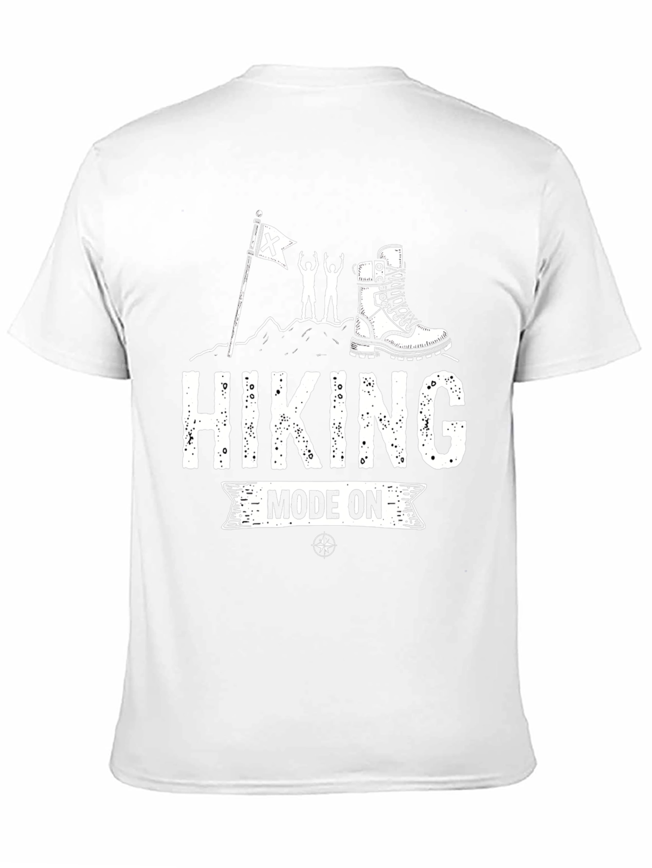 Hiking Mode On Black Graphic T-Shirt