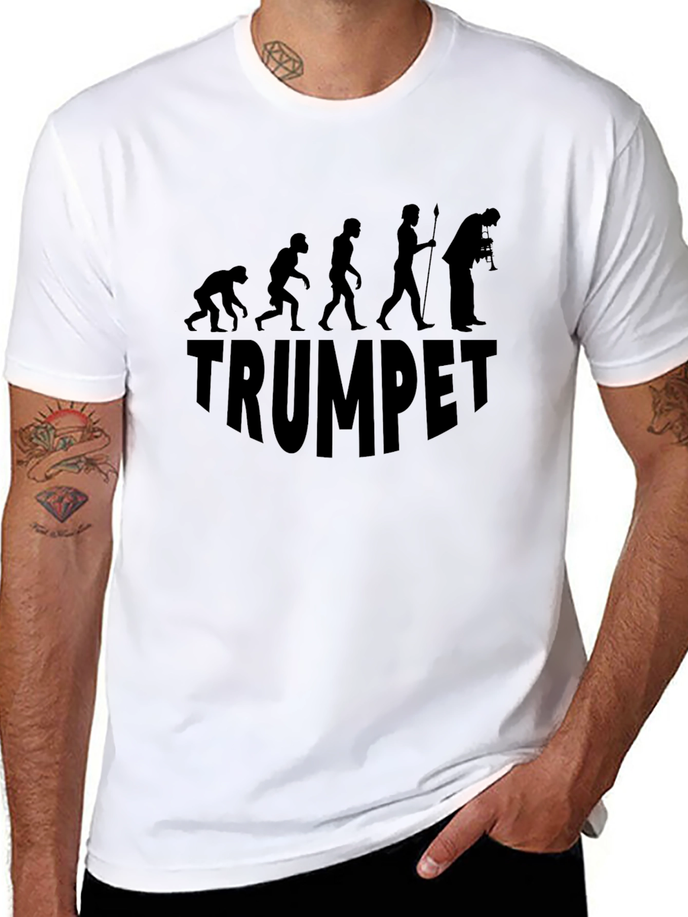 Evolution of Trumpet Black Graphic Tee