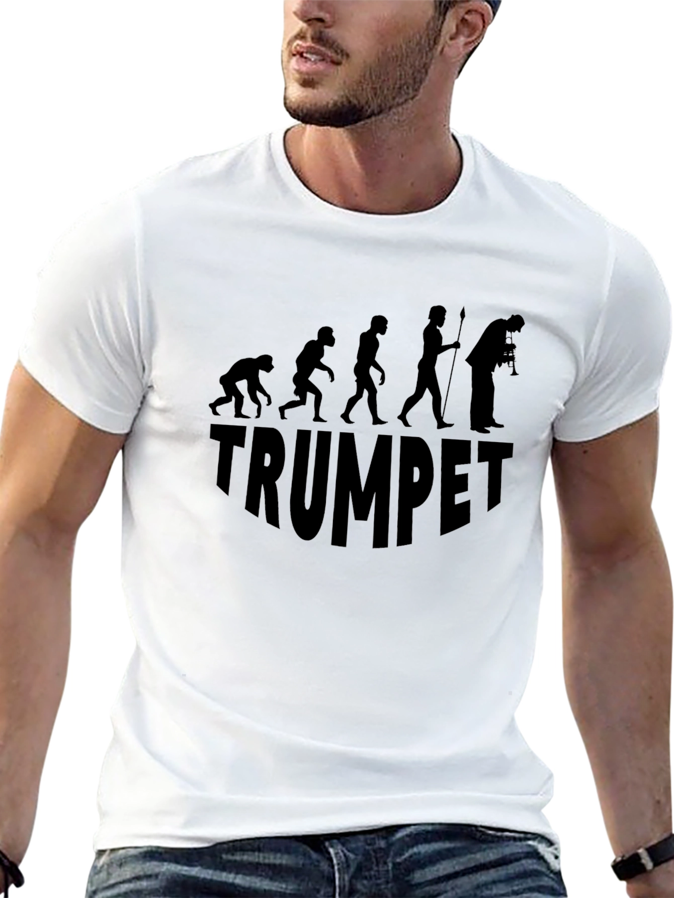 Evolution of Trumpet Black Graphic Tee