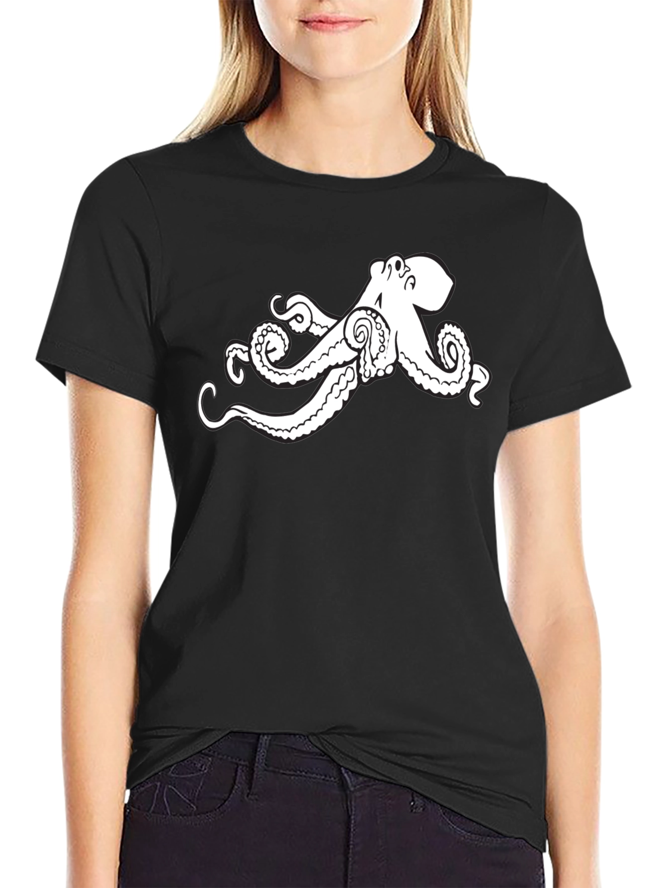 Black Octopus T-Shirt - Unique Graphic Tee