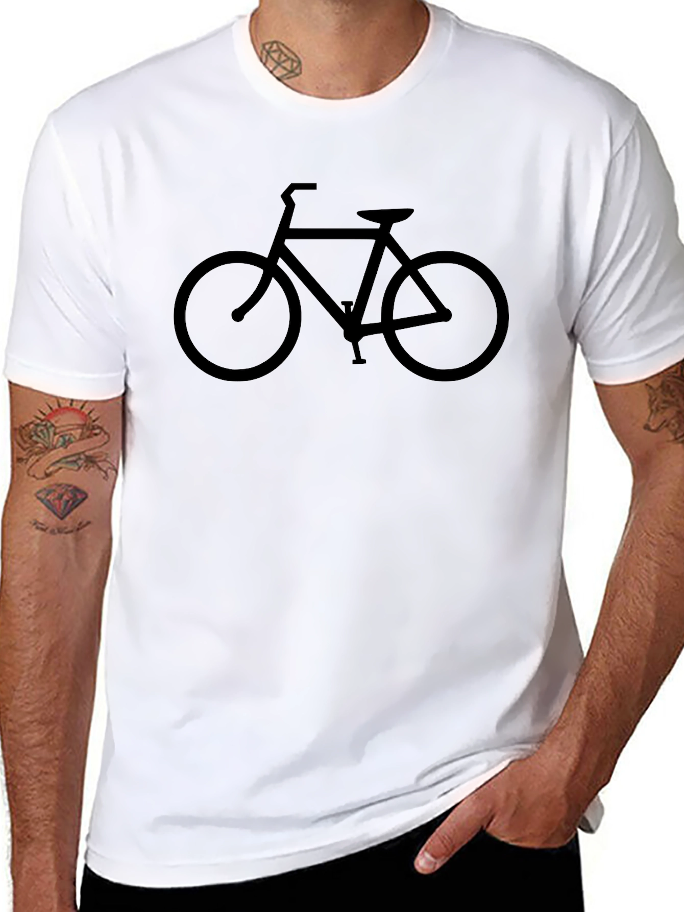Black Bicycle Graphic T-Shirt