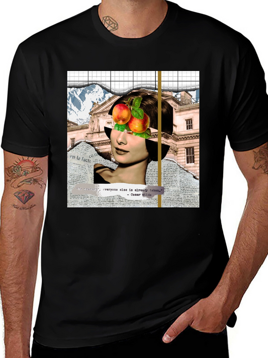 Abstract Audrey Hepburn Collage Graphic T-Shirt