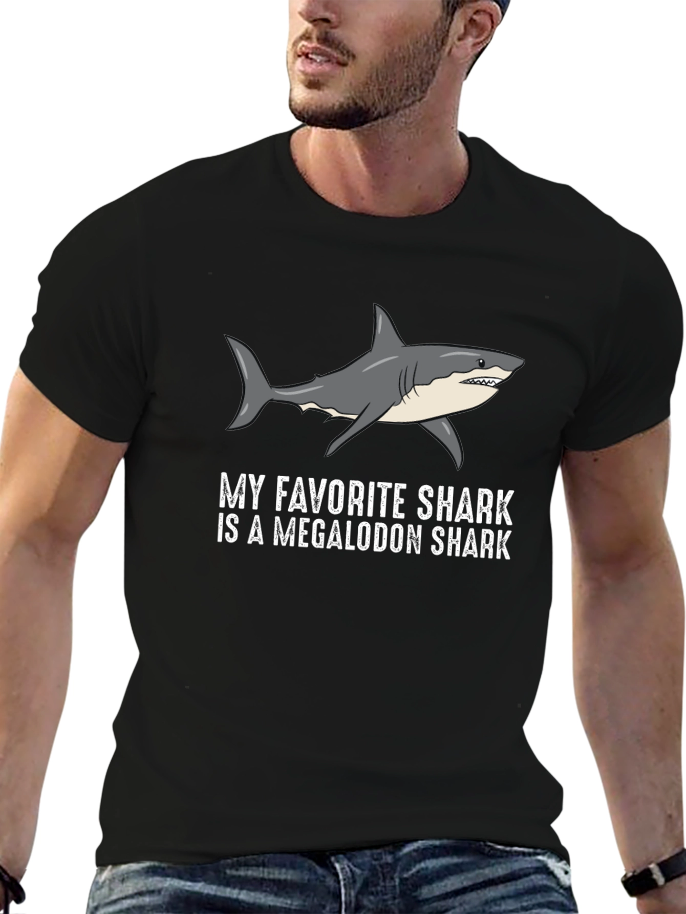 Megalodon Shark Favorite T-Shirt - Black