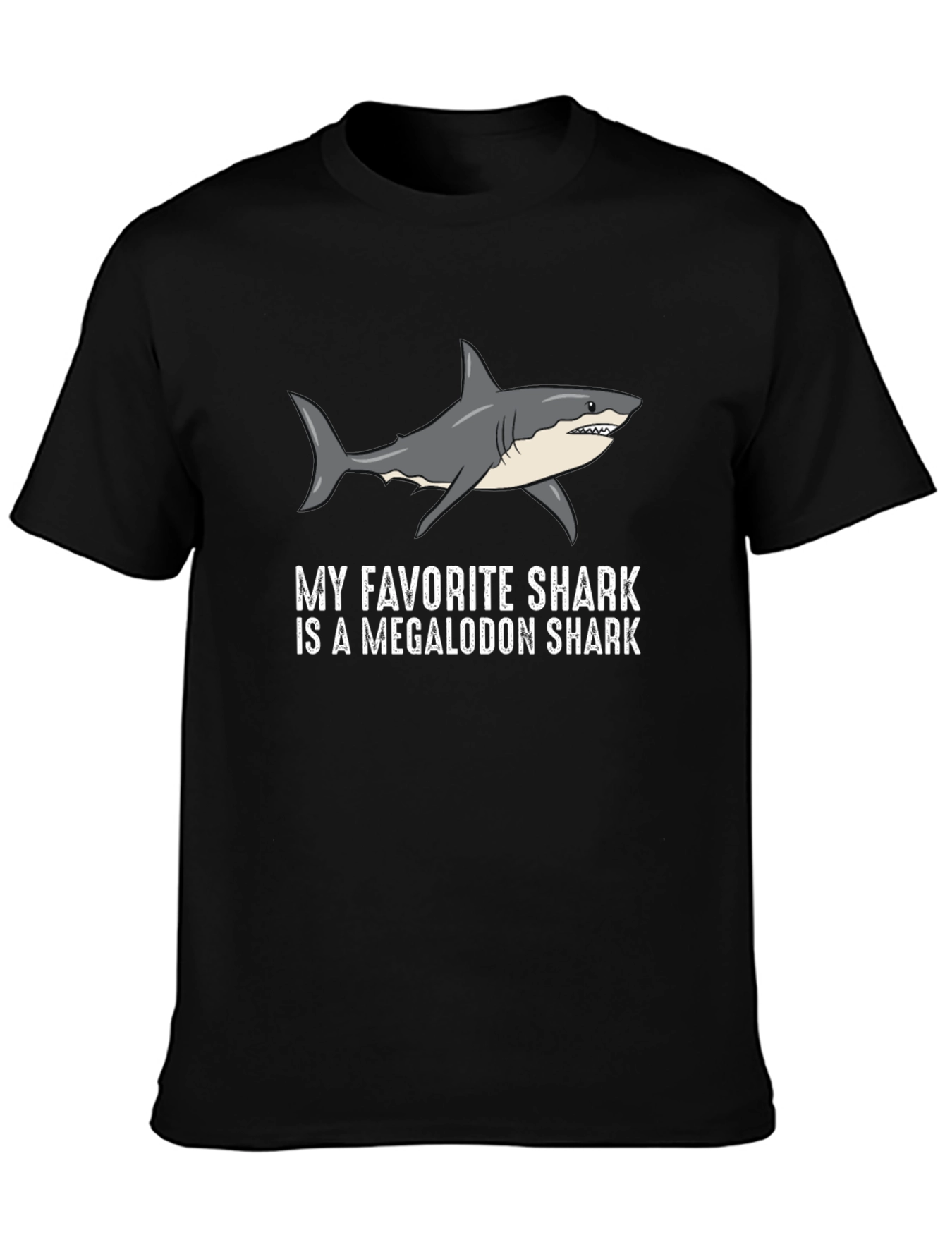 Megalodon Shark Favorite T-Shirt - Black