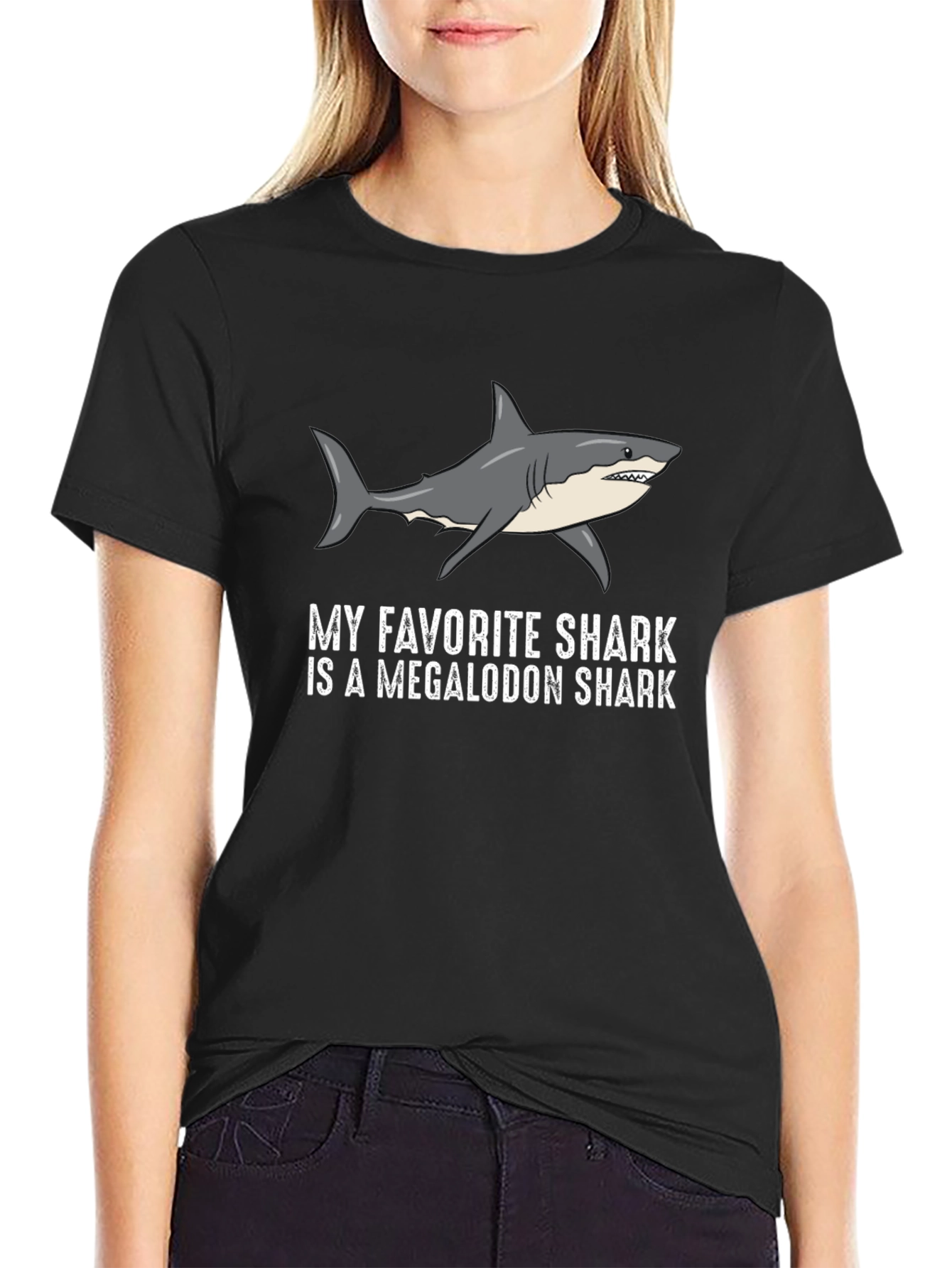 Megalodon Shark Favorite T-Shirt - Black