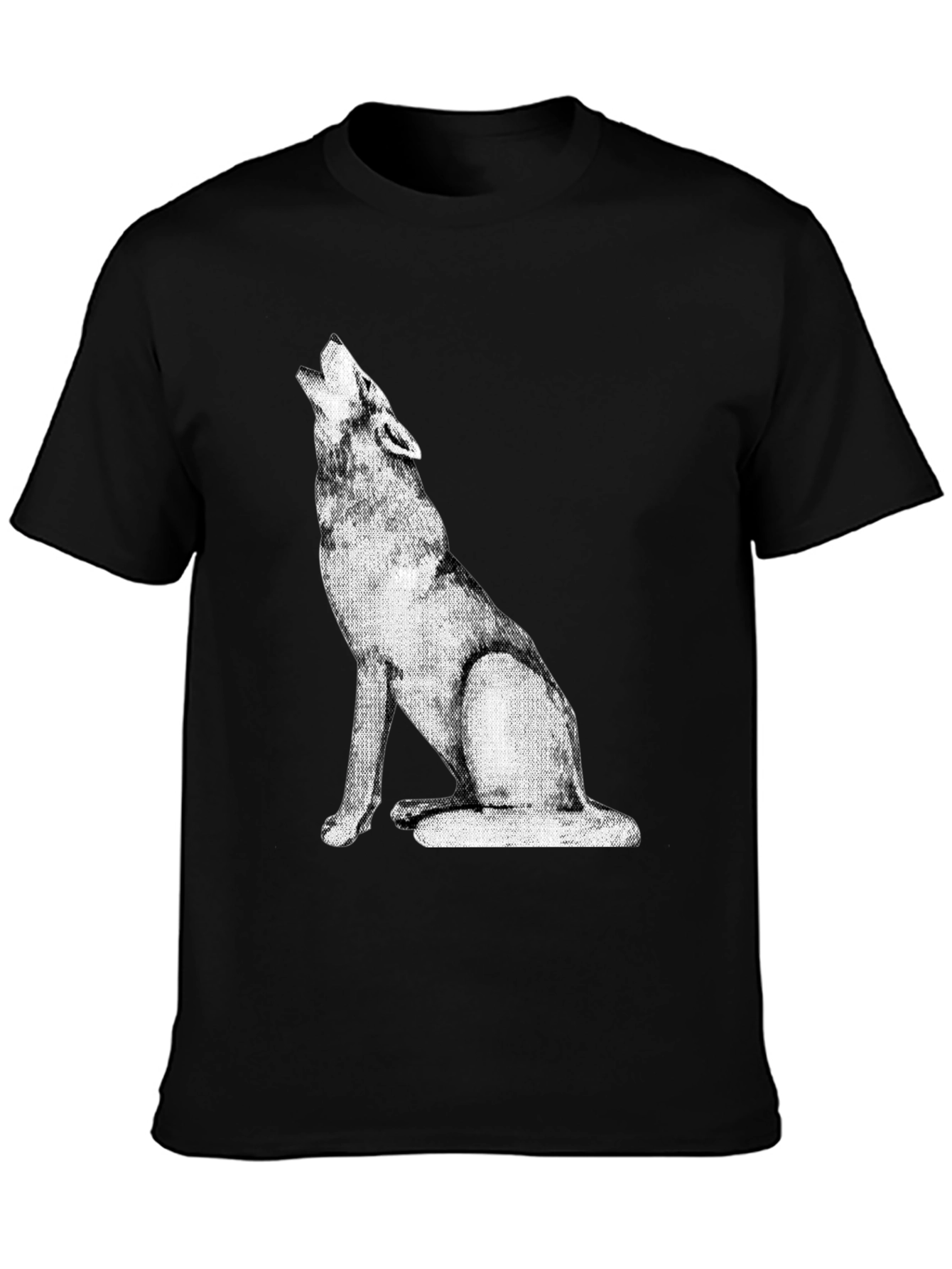 Wolf Howling Graphic Tee - Black