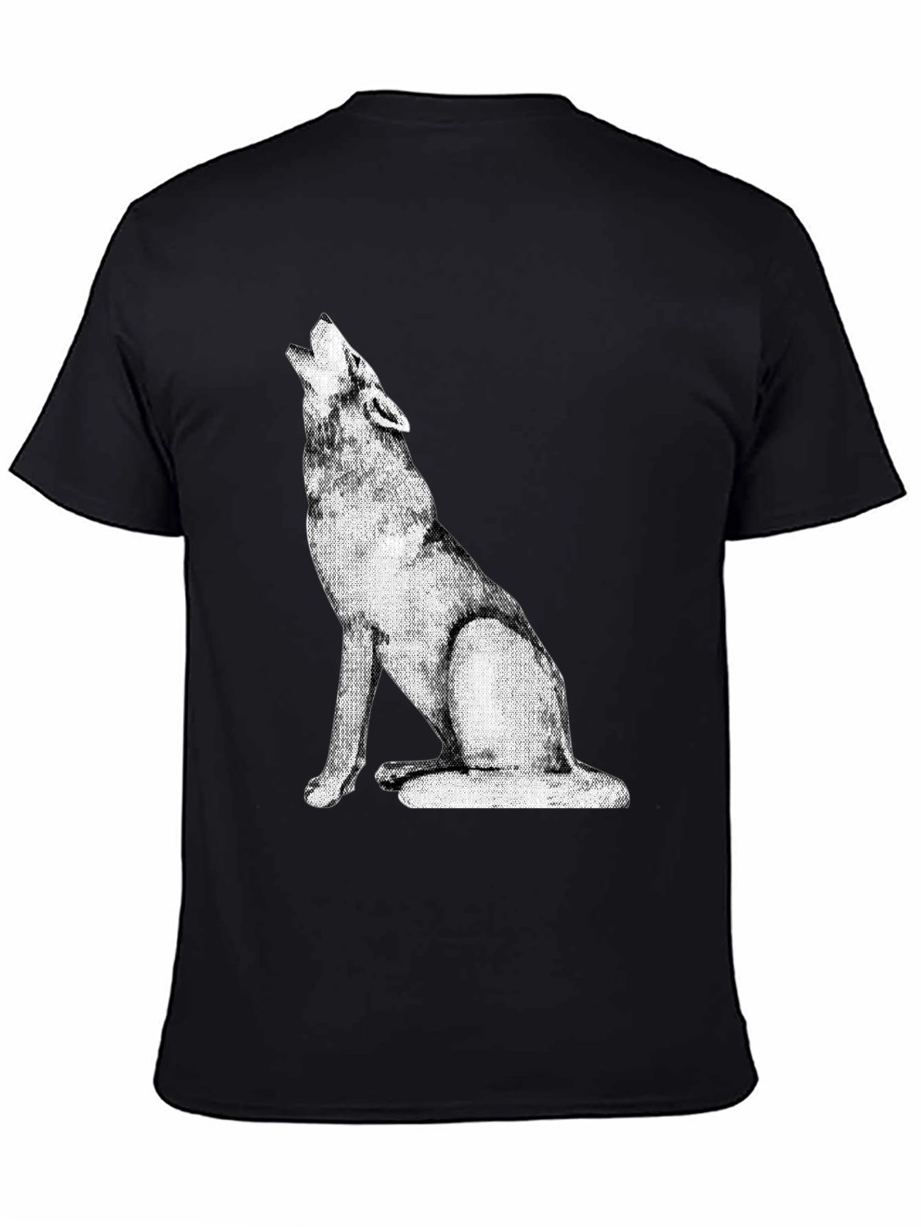 Wolf Howling Graphic Tee - Black