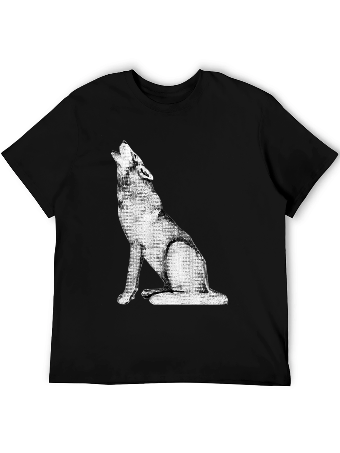 Wolf Howling Graphic Tee - Black