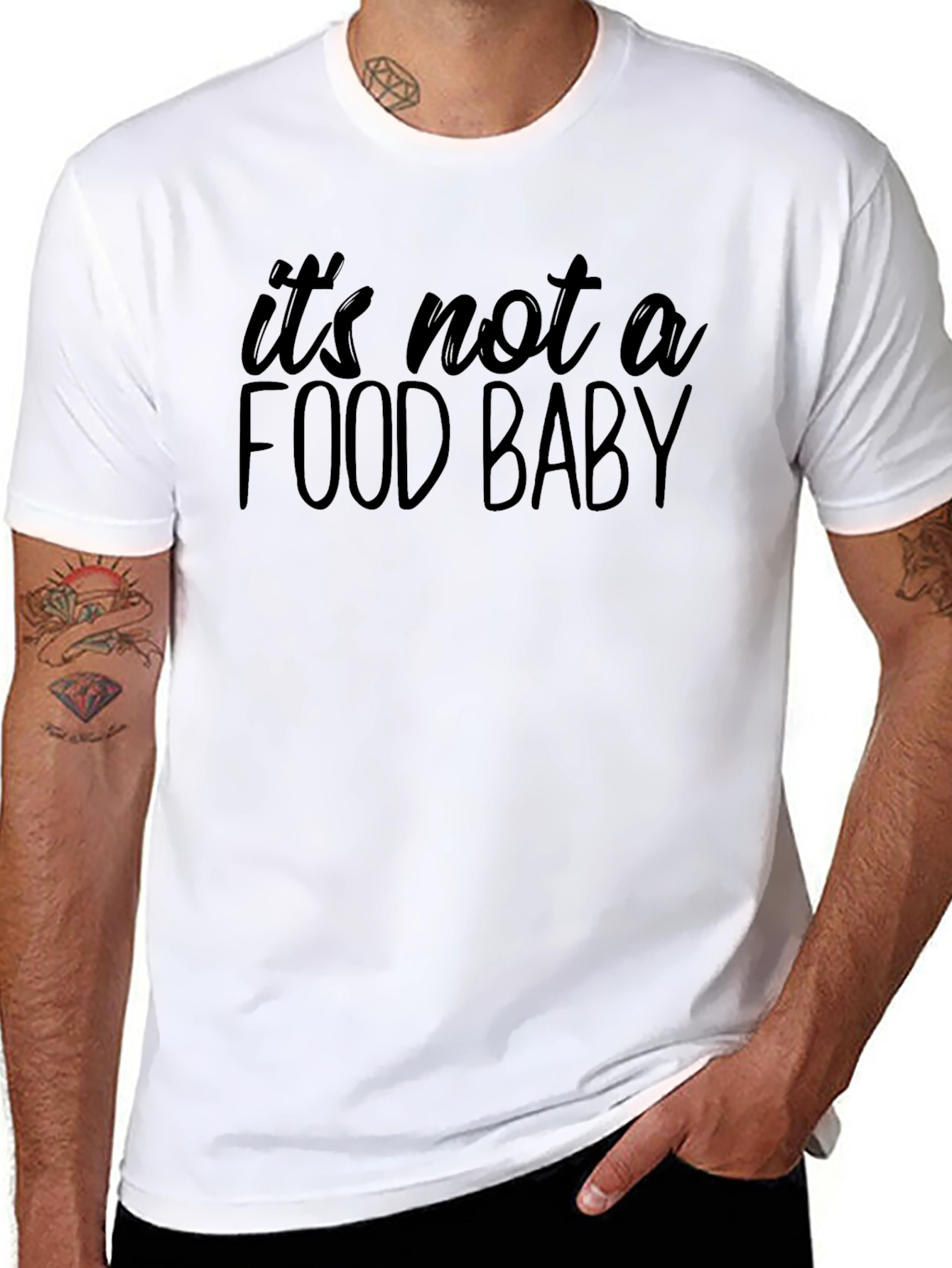 Food Baby Graphic Tee - Unisex Black T-Shirt