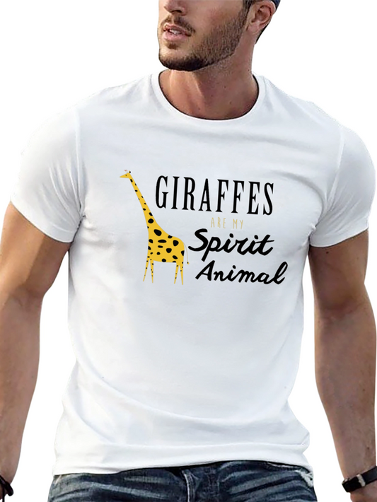 Giraffe Spirit Animal Black T-Shirt