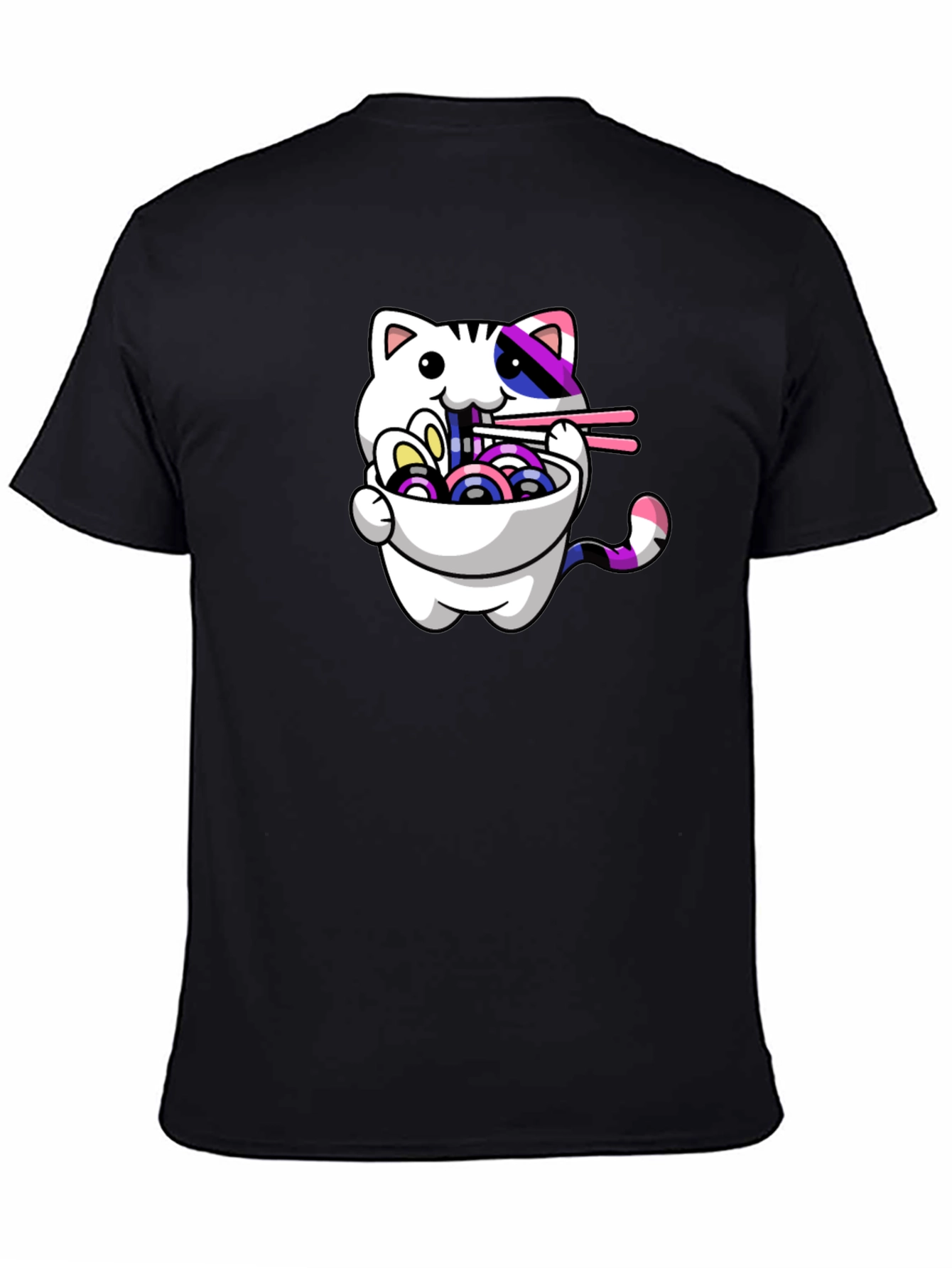 Ramen Cat Graphic Tee - Stylish Unisex T-Shirt