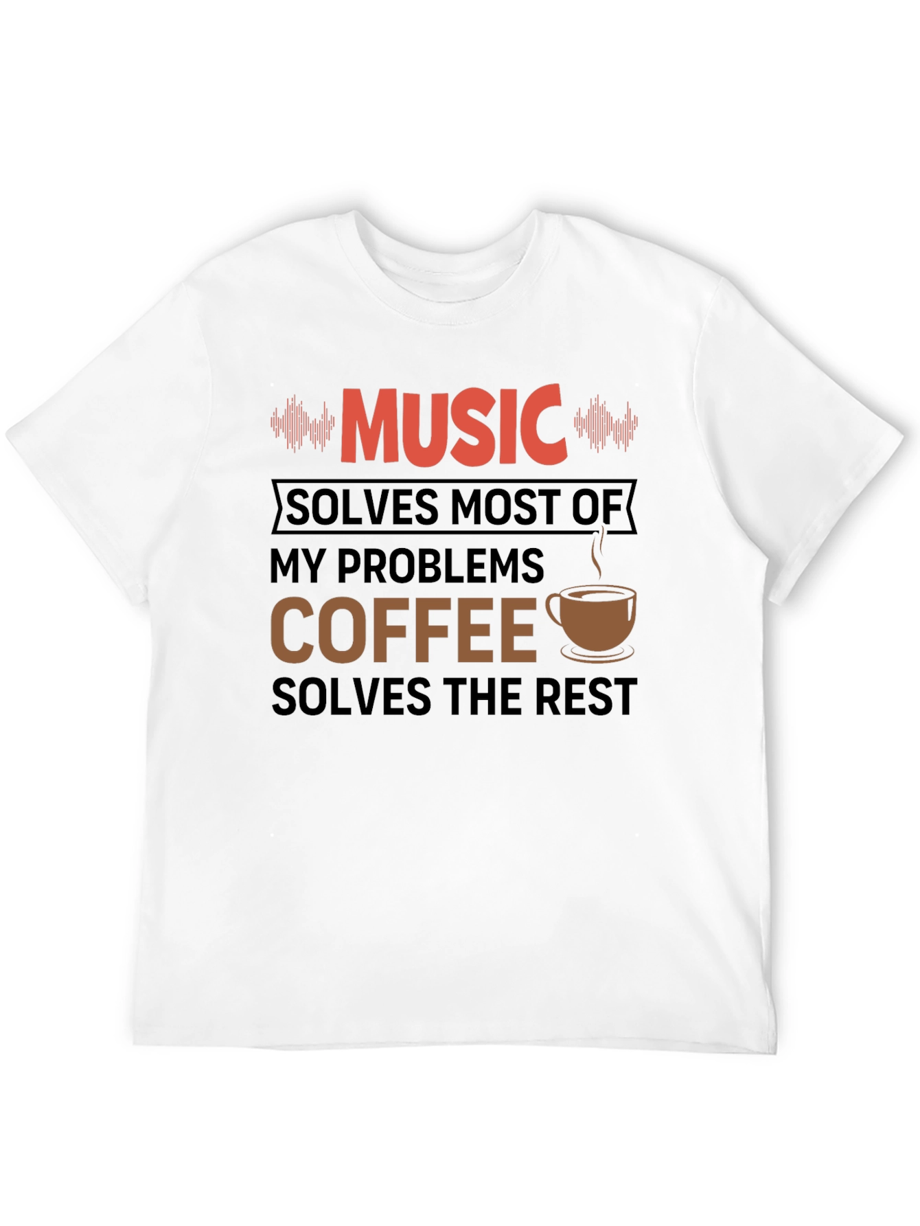 Music & Coffee T-Shirt - Funny Graphic Tee